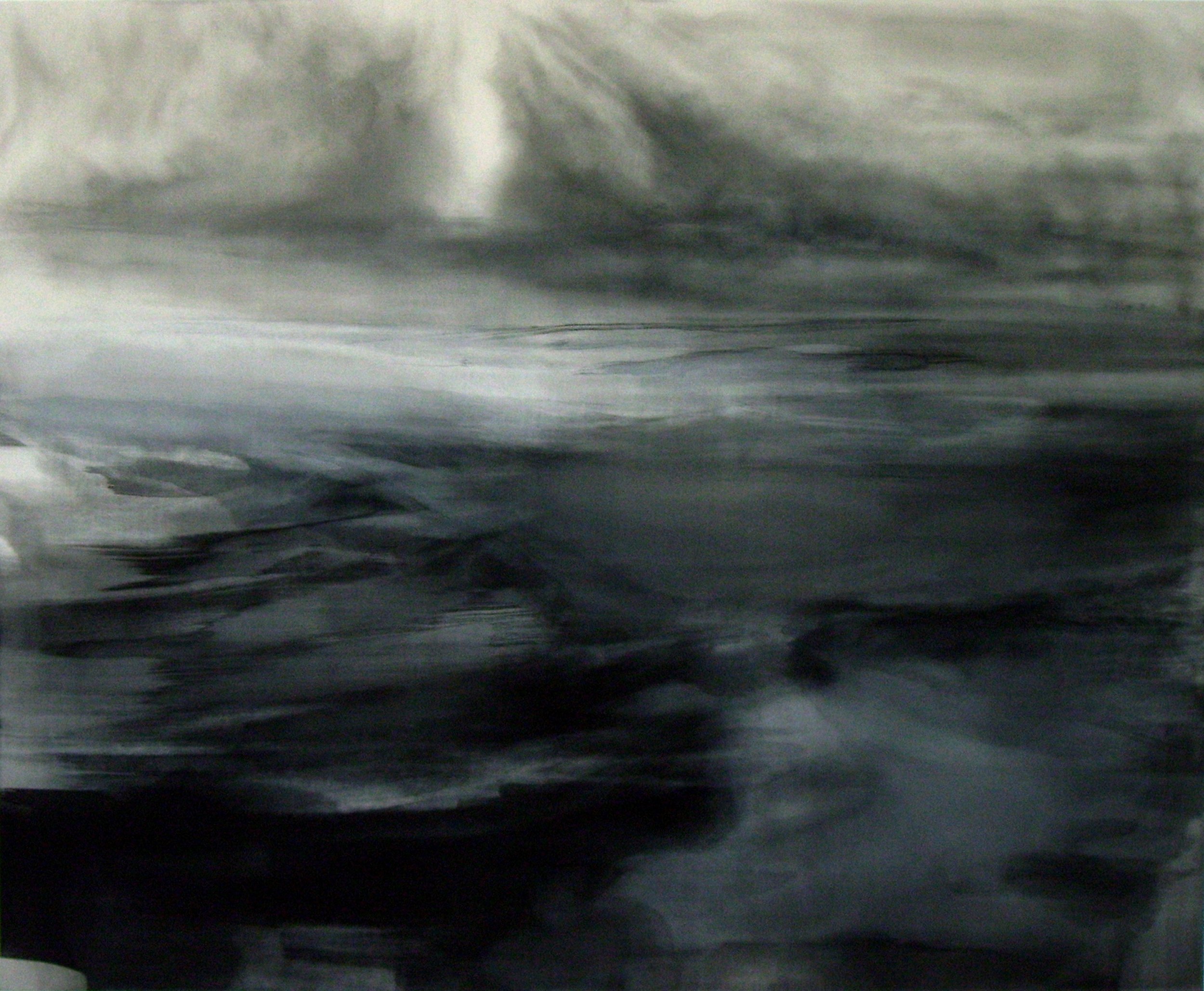  Ohne Titel, 2005 180 x 220 cm, Indian ink, unprimed canvas 