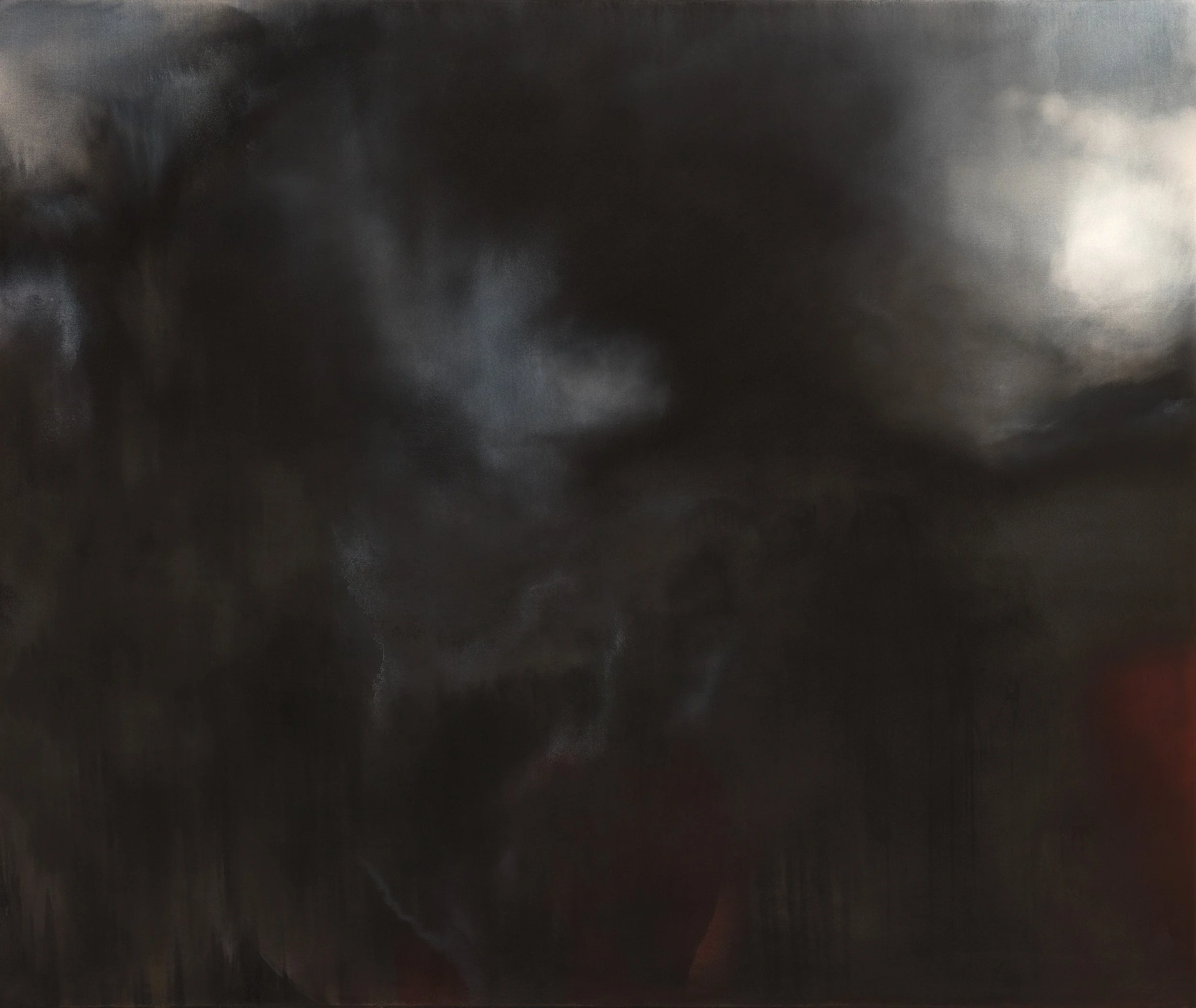  Nedet Lejda,  2008 210 x 240 cm, Indian ink, unprimed canvas 