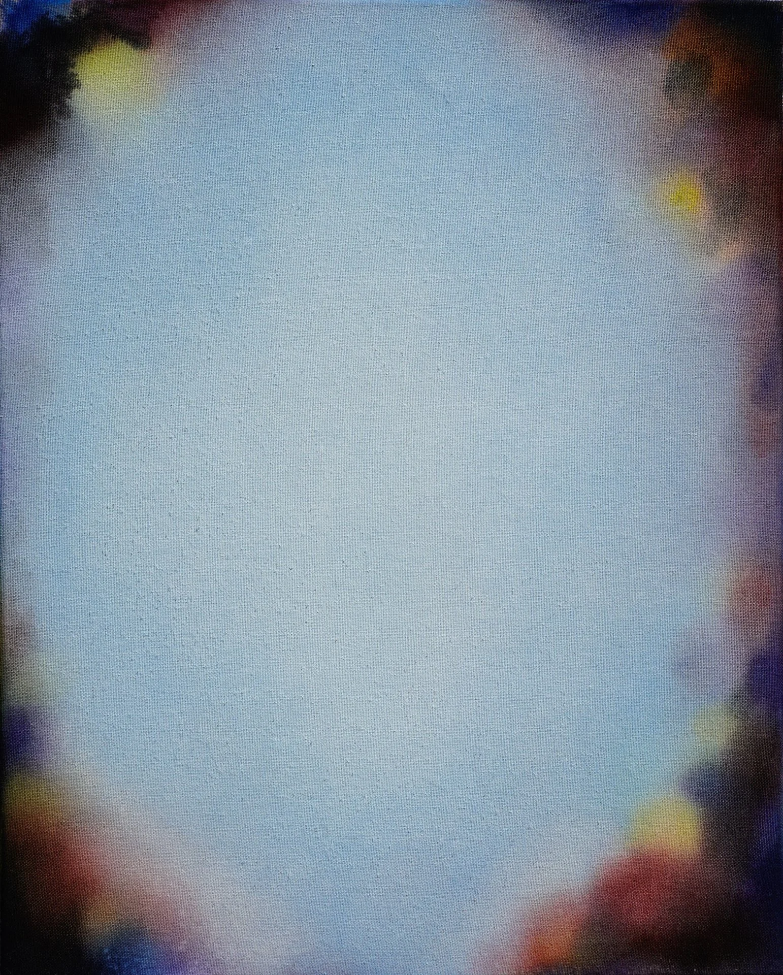 Dome Painting (blue) 2023 50 x 40 cm, Indian ink, unprimed canvas