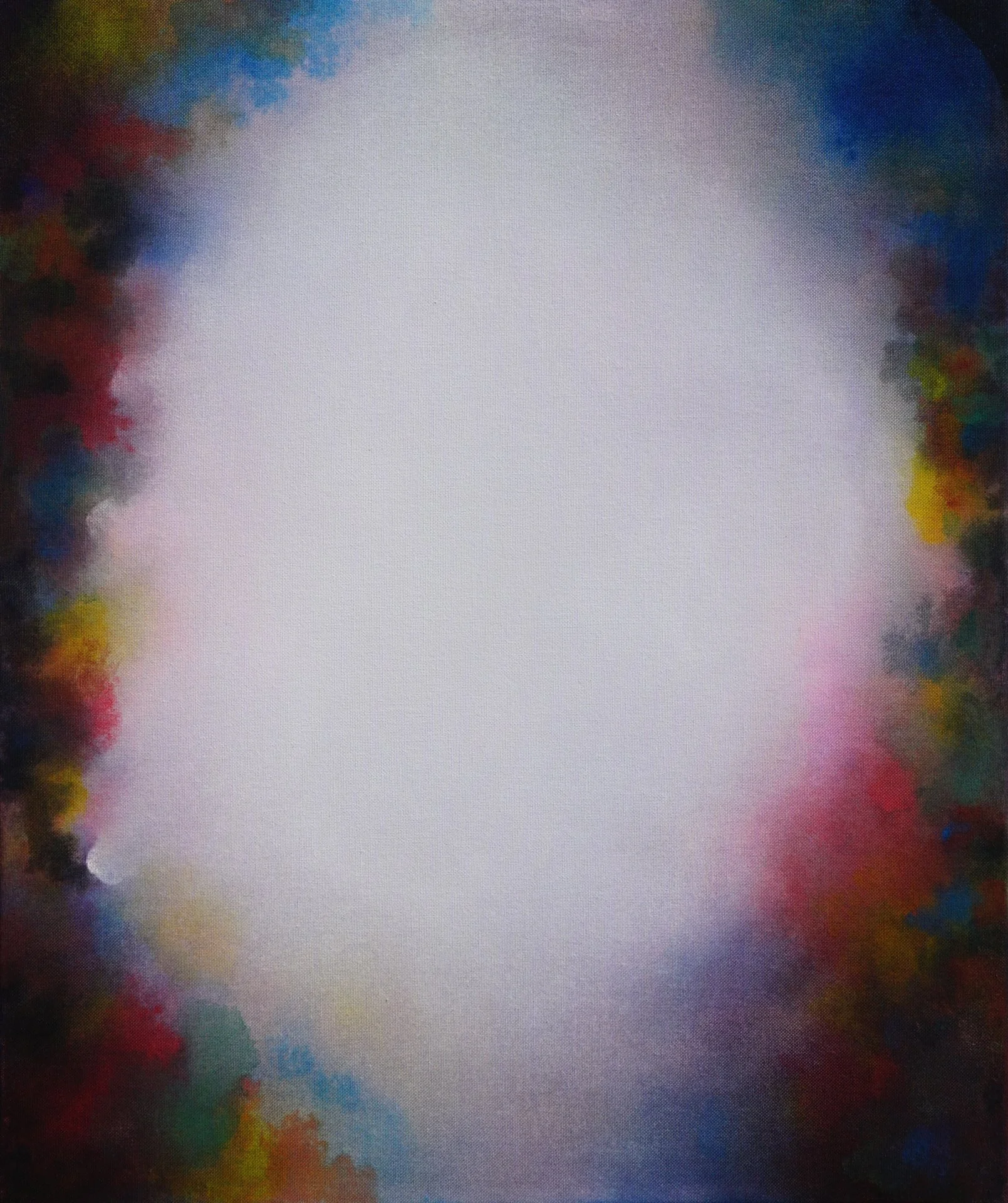 Dome Painting (The jpurney of a friend), 2019/2023 60 x 50 cm, Indian ink, unprimed canvas