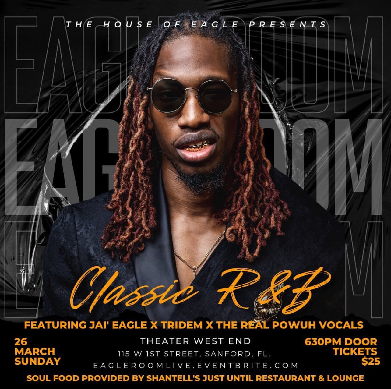 The Eagle Room is a quarterly show, curated by the Jai' Eagle team that fuses his original music with covers that we all know and love. Going on the 4th year of these special presentations, the Eagle Room has travelers from all over the US, and espec
