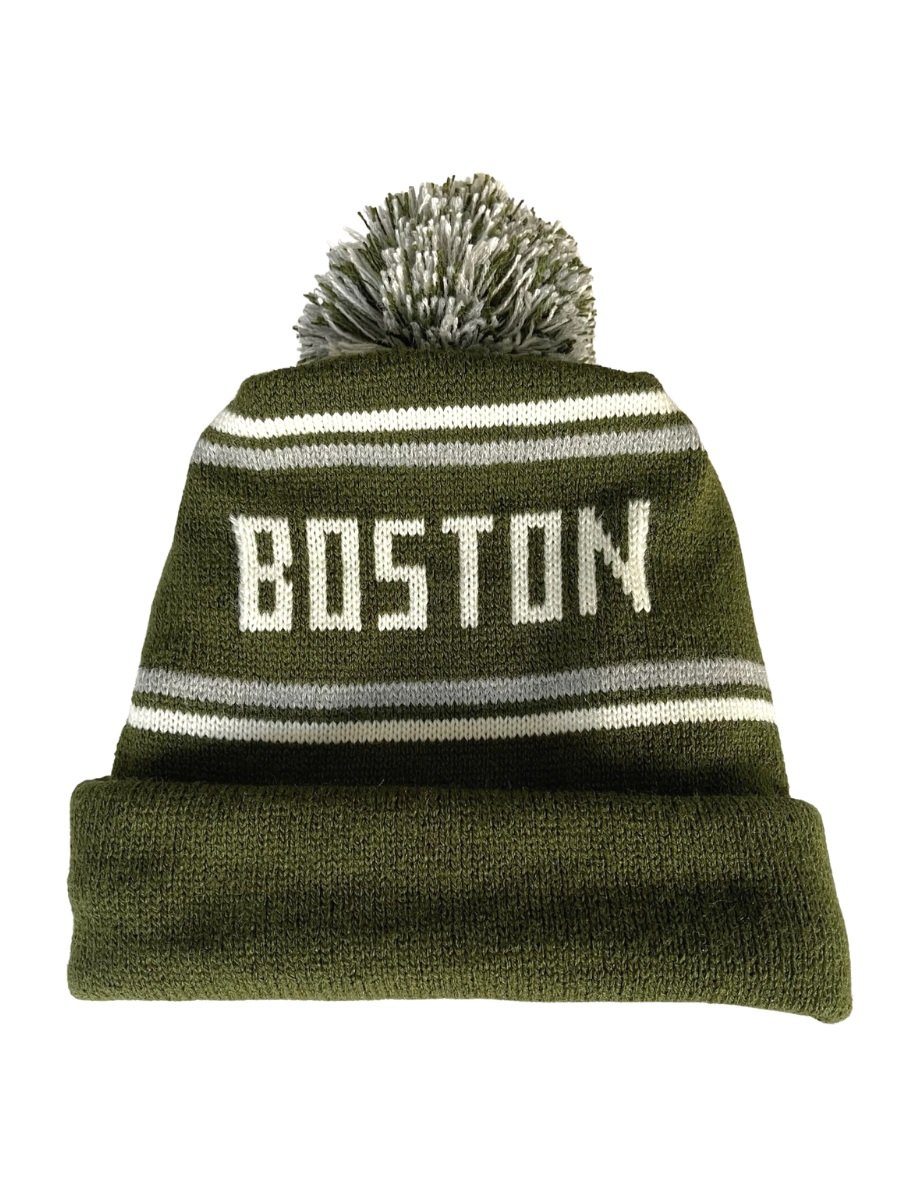 Boston Beanie Pom Pom Hat - Cuffed Knit Beanie