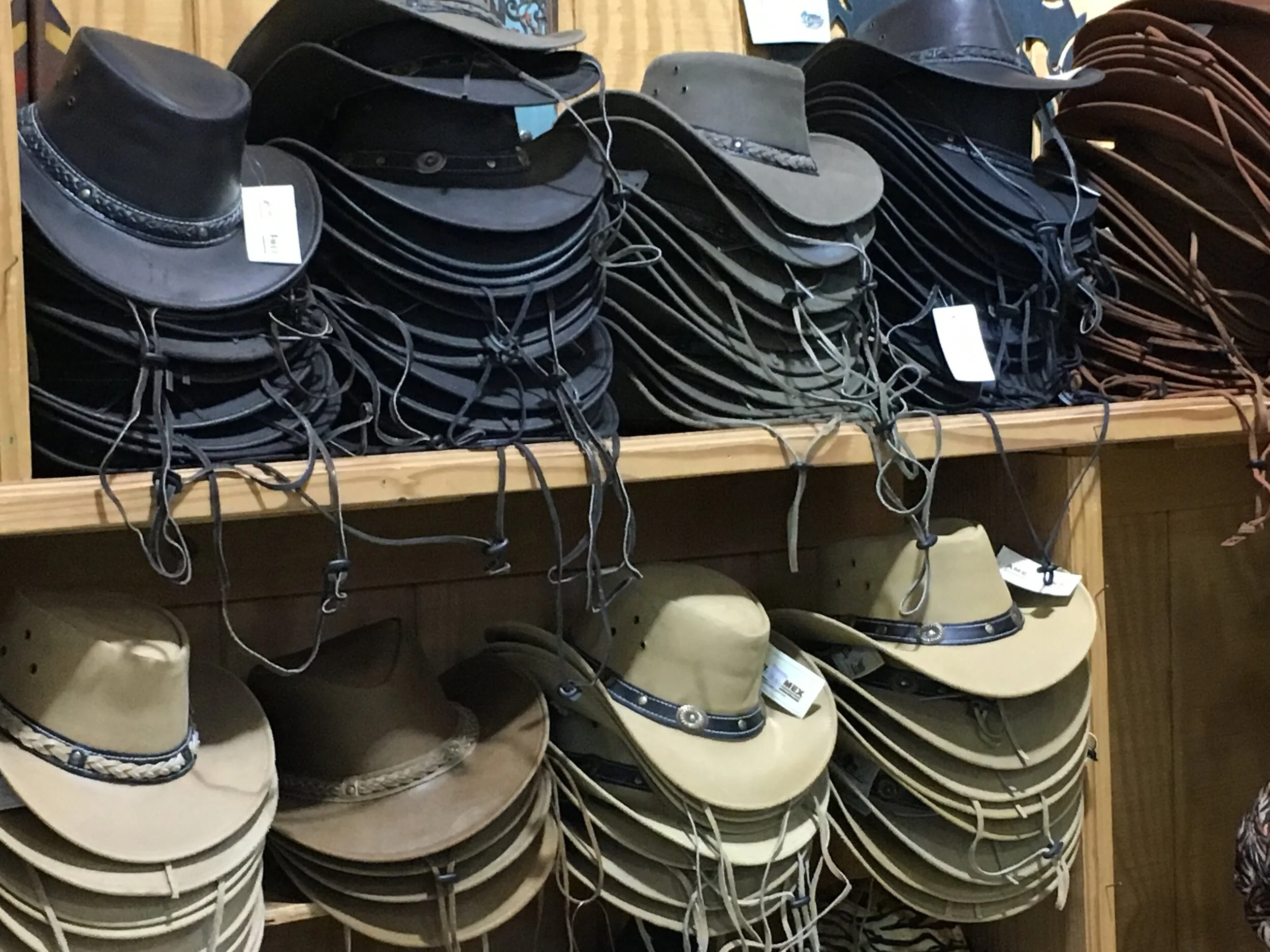Cowboy Hats for sale at a local Bowlin Tavel Center
