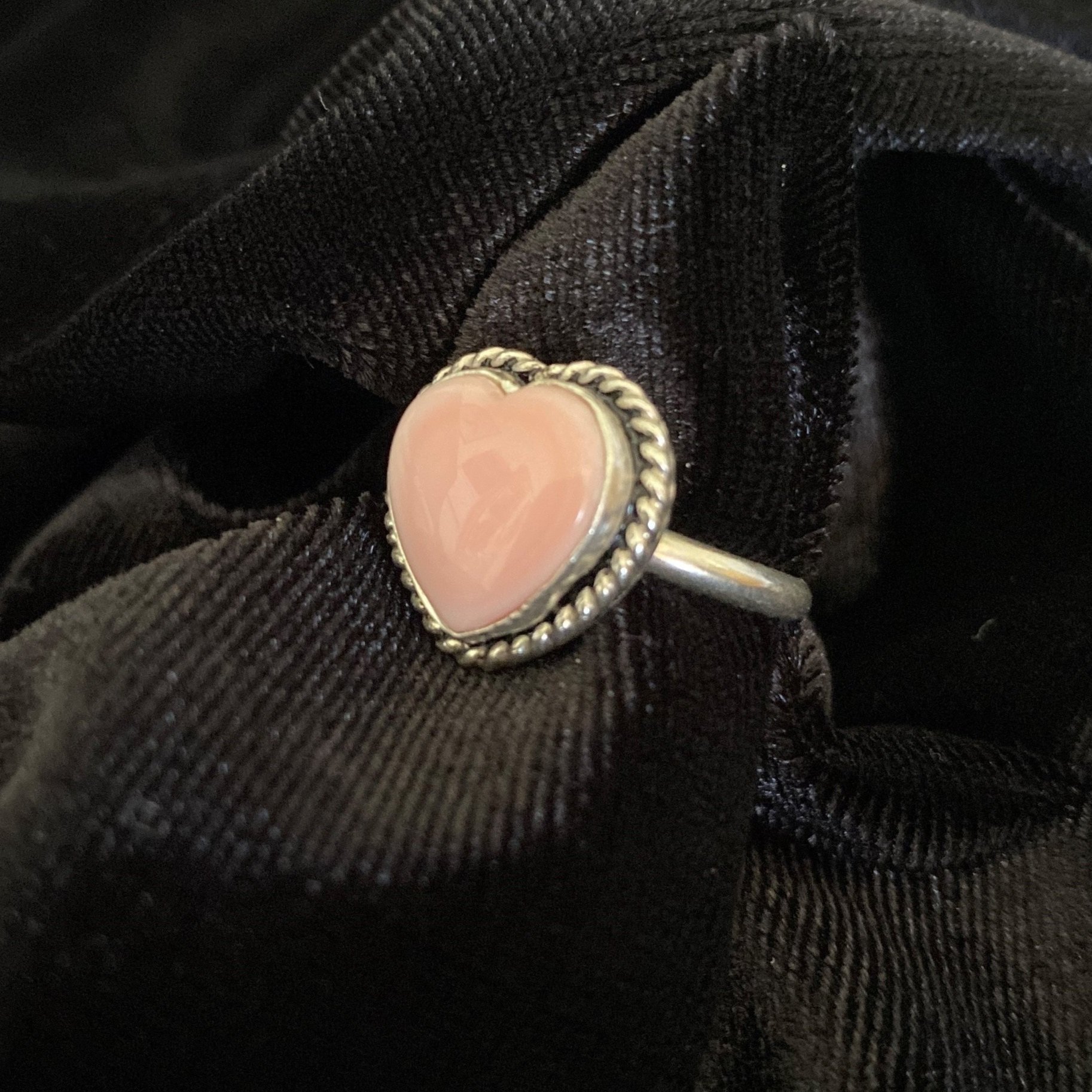 Adjustable Pink Heart Ring