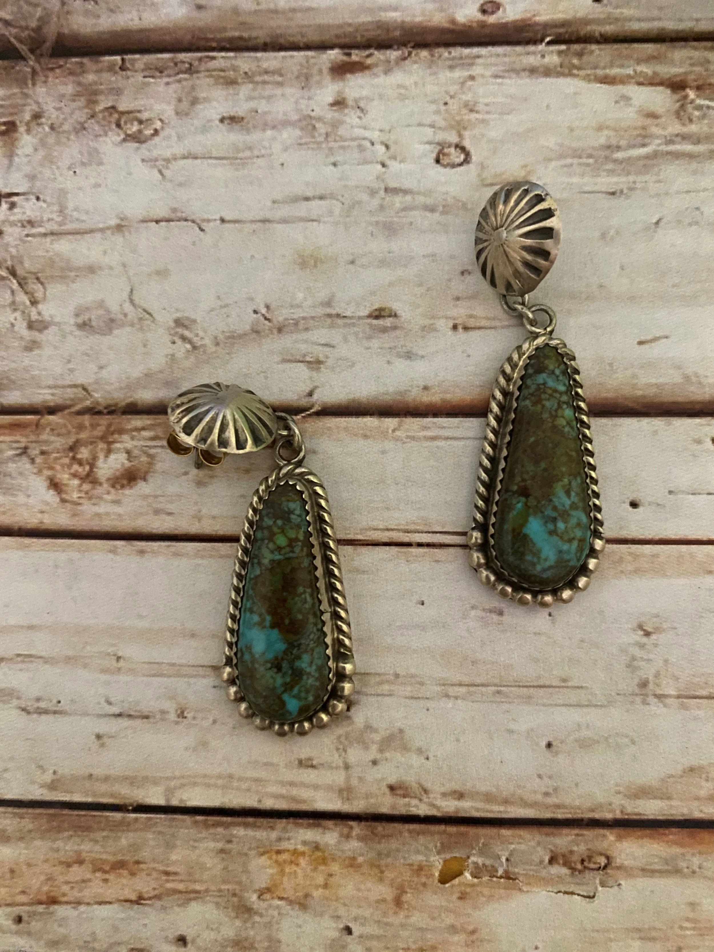 Large Turquoise Drop Earrings