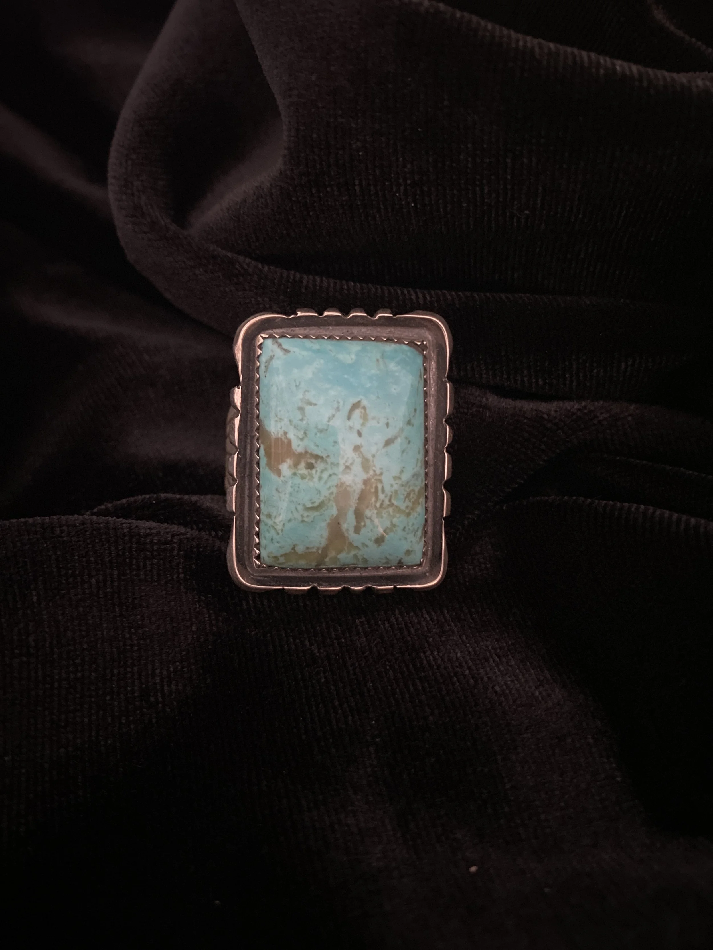 Men's Large Stone Turquoise Ring