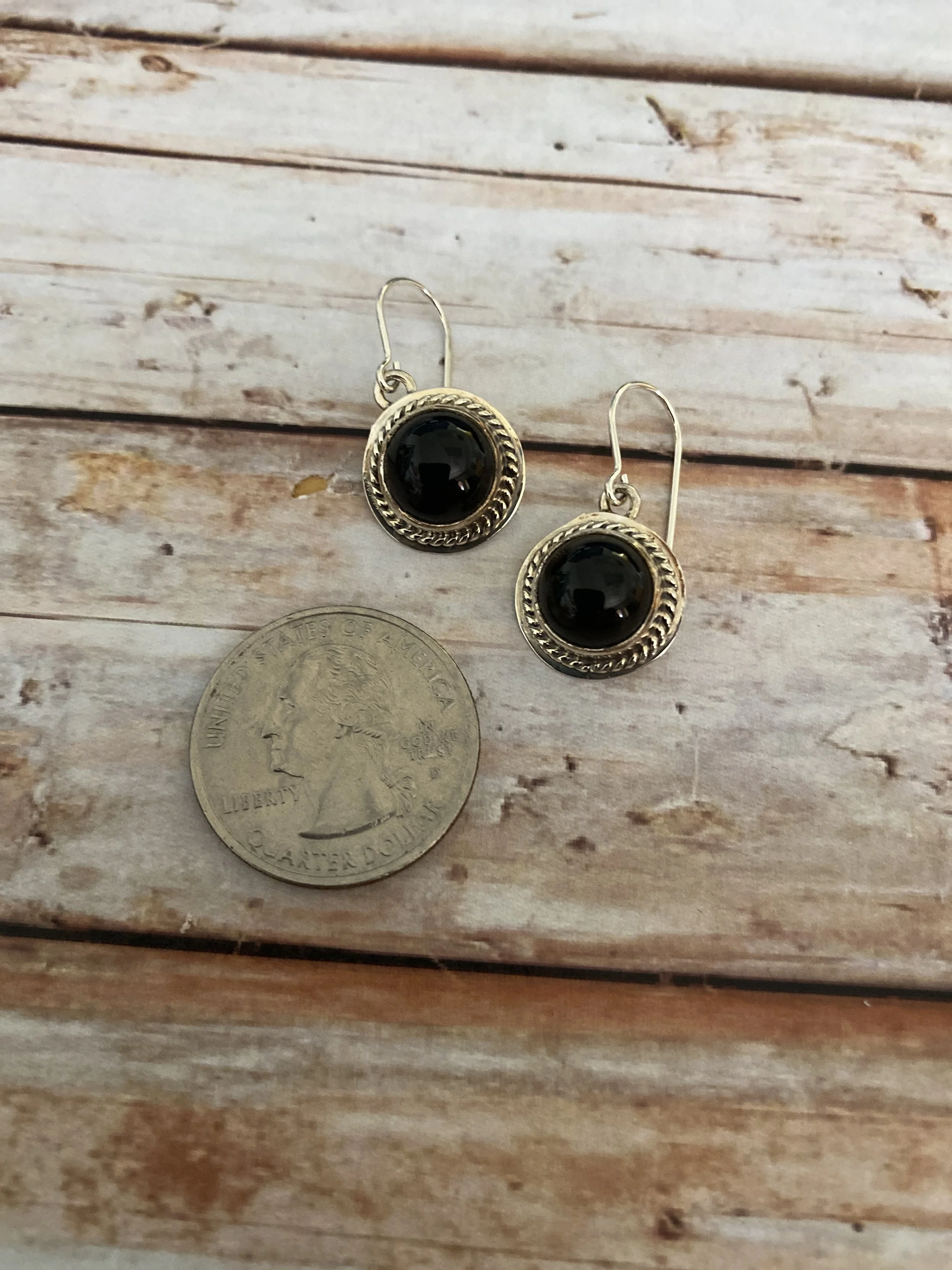 Black Onyx Dangle Earrings