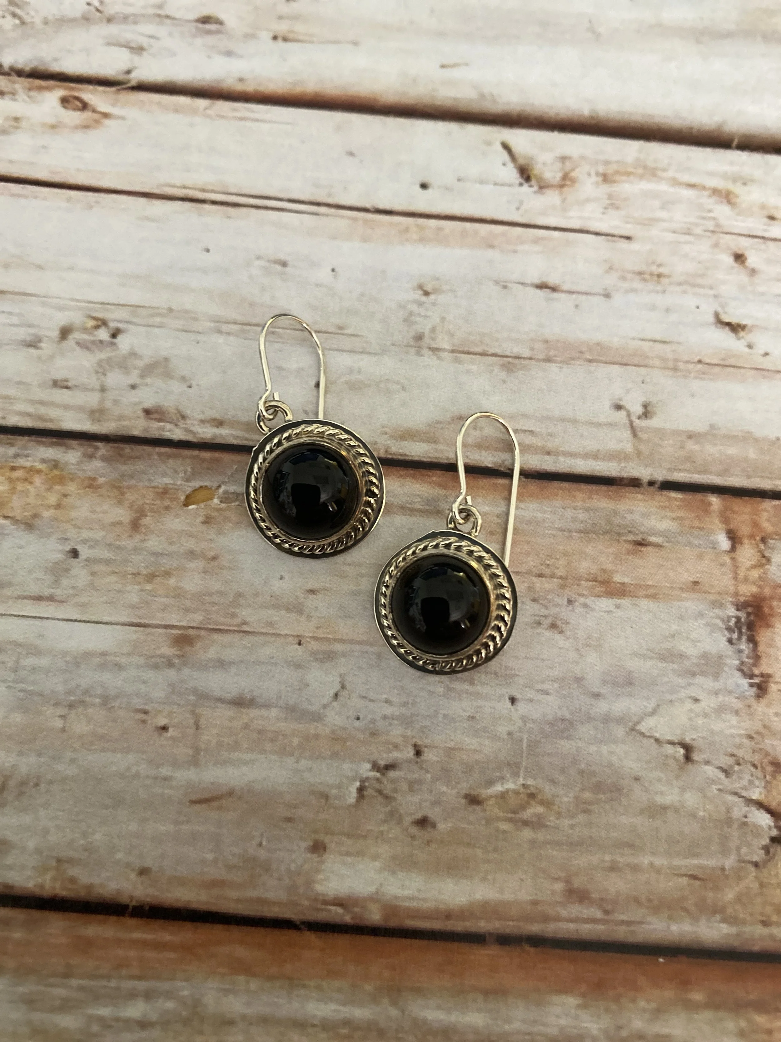 Black Onyx Dangle Earrings