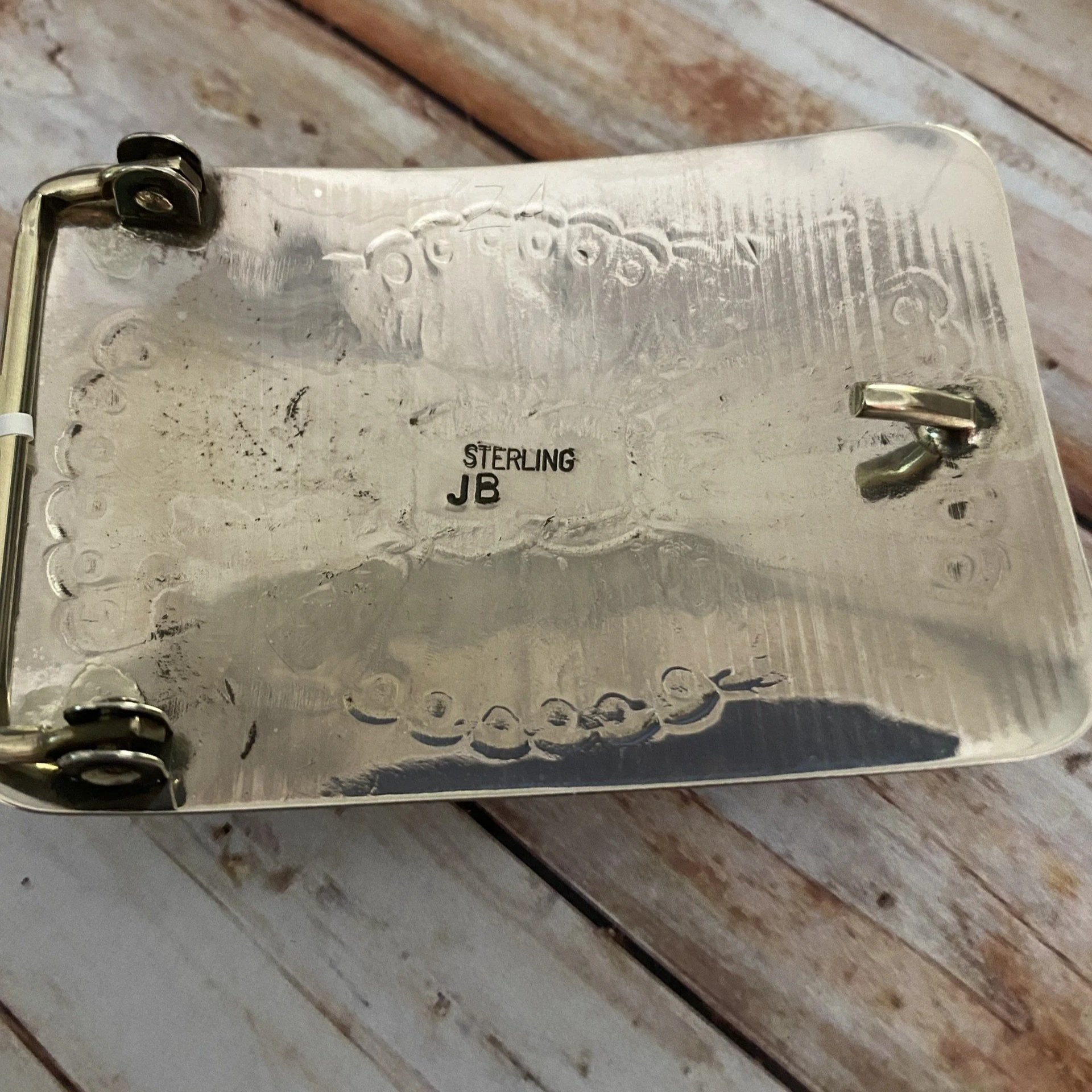 Turquoise and Sterling Silver Belt Buckle