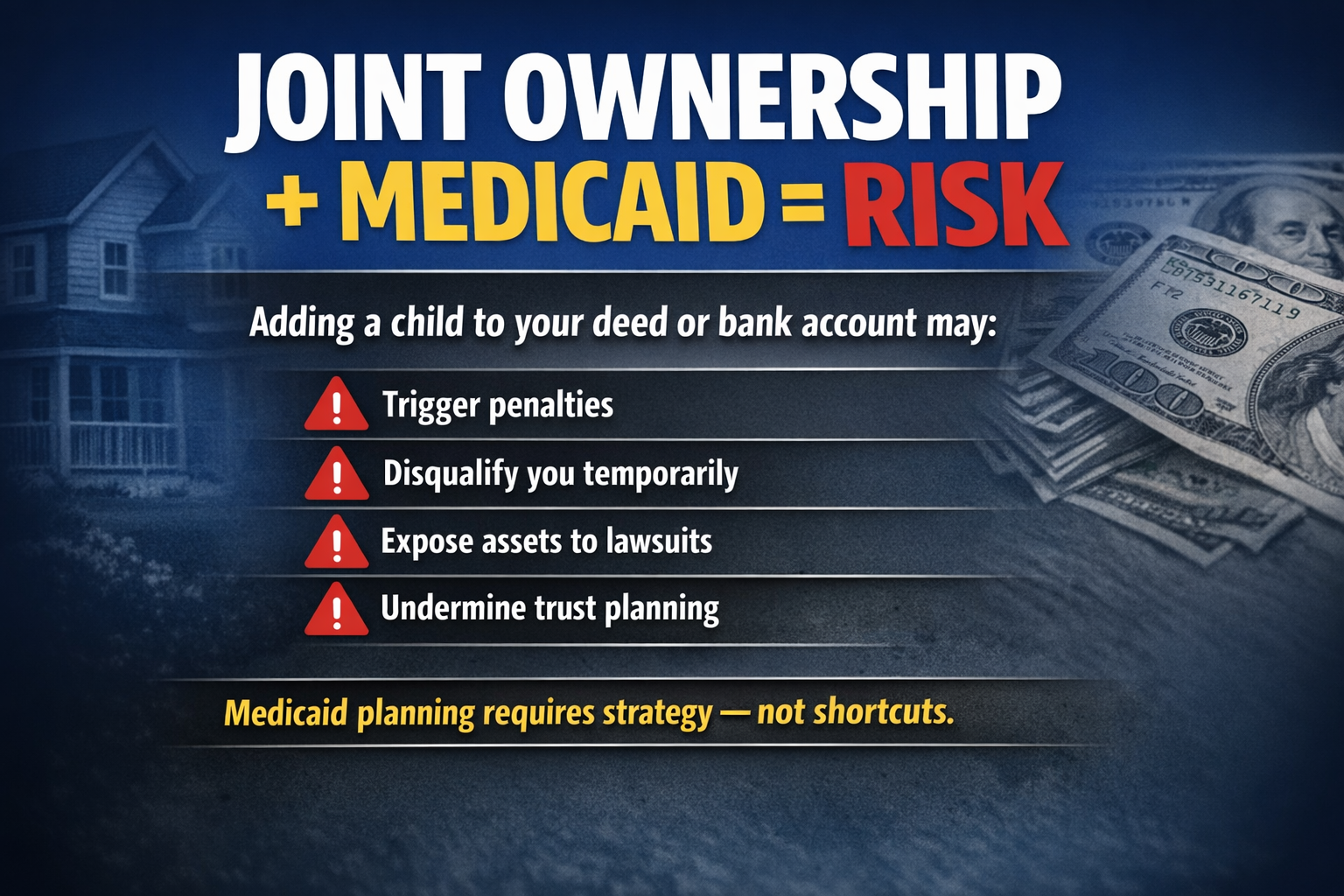 How Joint Ownership Can Destroy Medicaid Planning