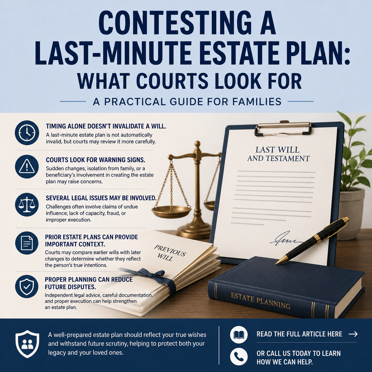 Contesting a Last-Minute Estate Plan: What Courts Look For