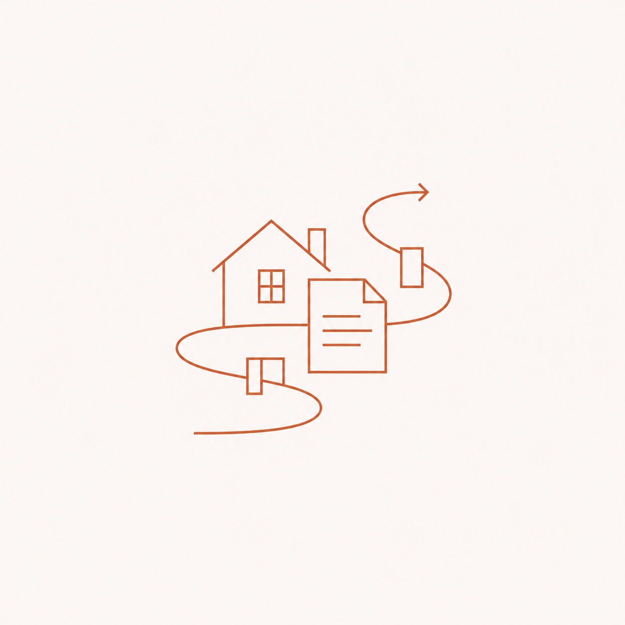 Geometric drawing of an outline square with sections divided by vertical, horizontal, and circle lines.