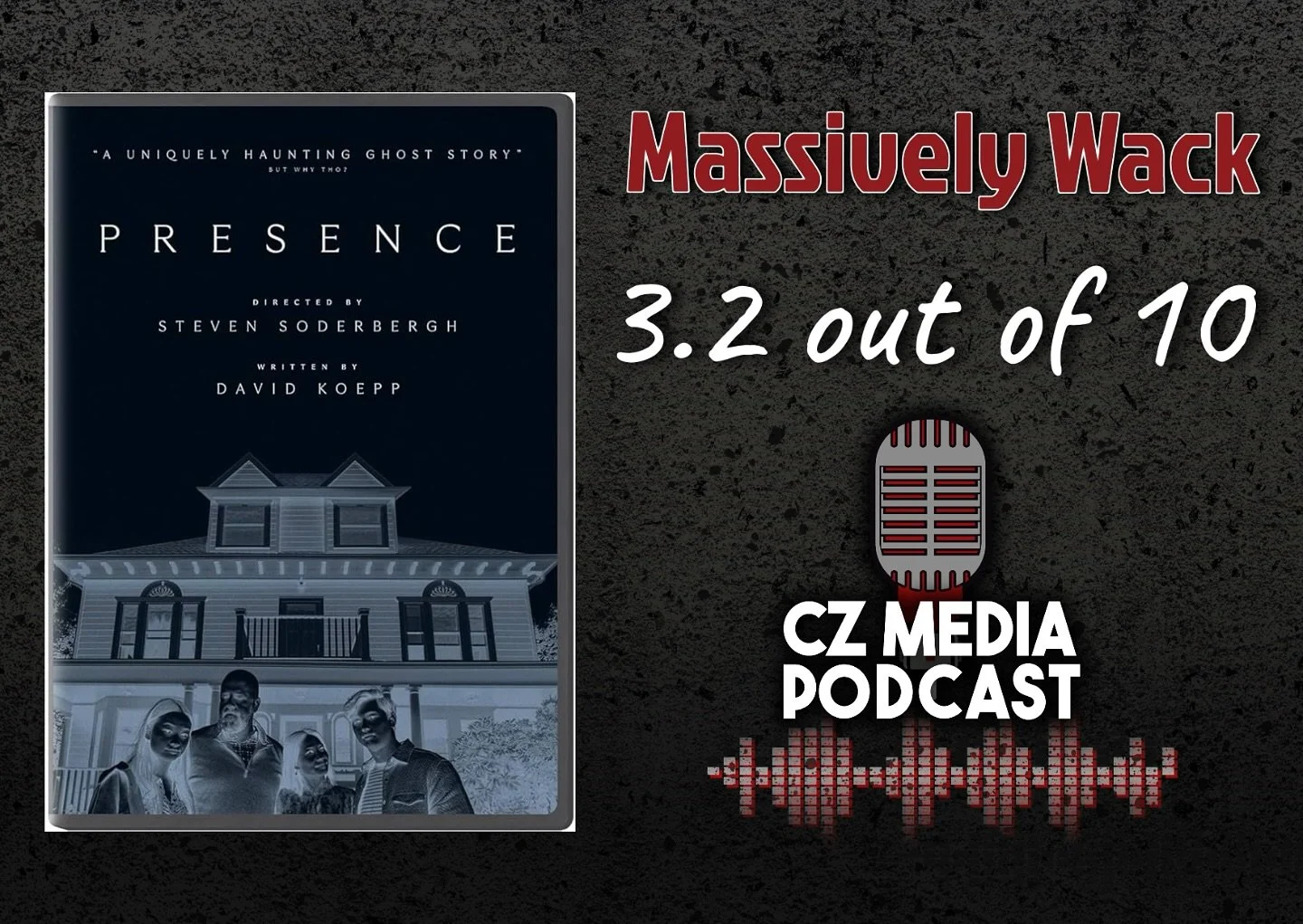 Presence &ndash; 3.2 (Mega Wack)

This movie was boring. The family was unlikable, the writing felt awkward, and the acting was mechanical. It didn&rsquo;t seem to have a clear point or direction. The only enjoyable part was the cinematography, which