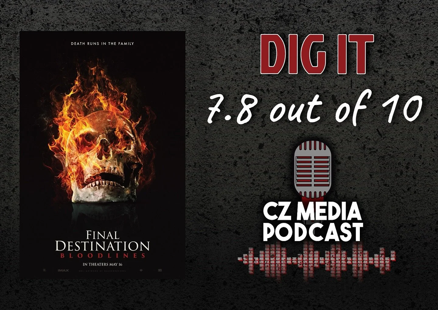 Final Destination: Bloodlines &ndash; 7.8 (Dig)

This one was creative, fun, and put a good spin on the franchise. It played with the formula just enough to feel fresh without losing what makes these movies work. Some solid kills, cool visuals, and i
