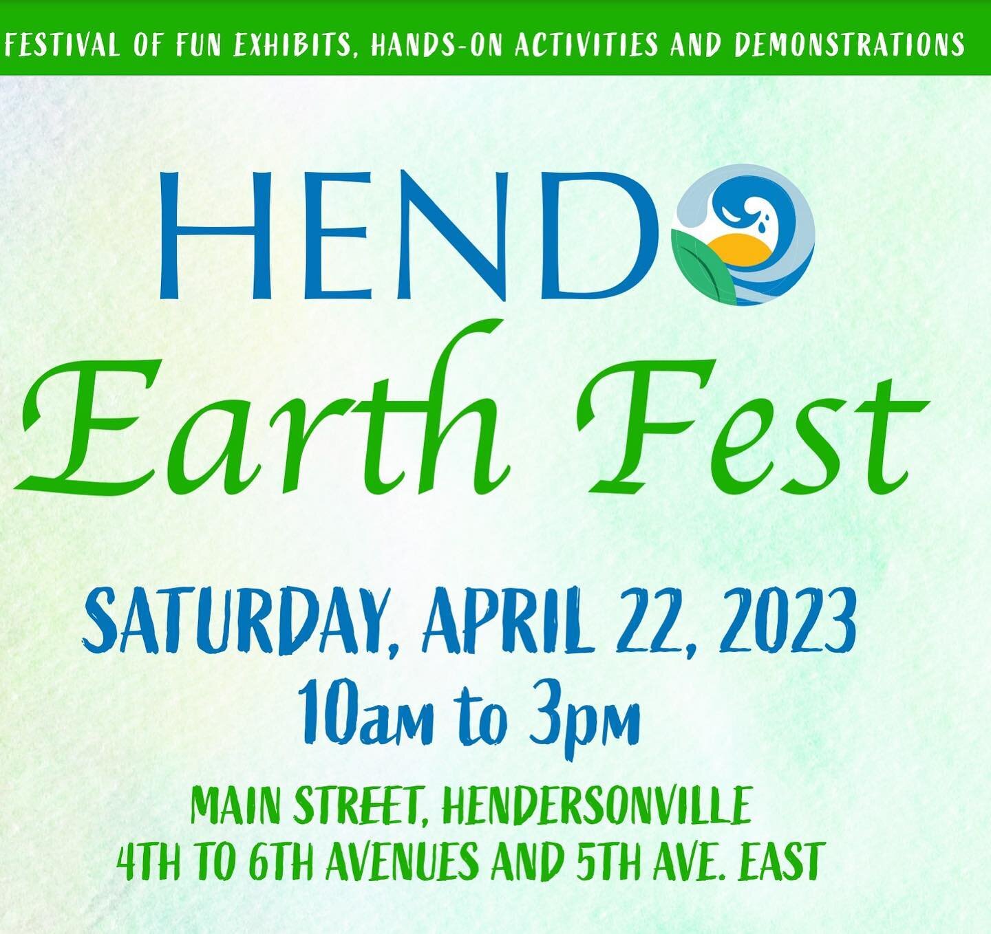 I&rsquo;m excited to be participating in Hendersonville&rsquo;s first annual Earth Fest to celebrate Earth Day tomorrow, Saturday April 22 from 10-3. If you&rsquo;re in the region, come by and visit my booth, as well as everyone else participating. A