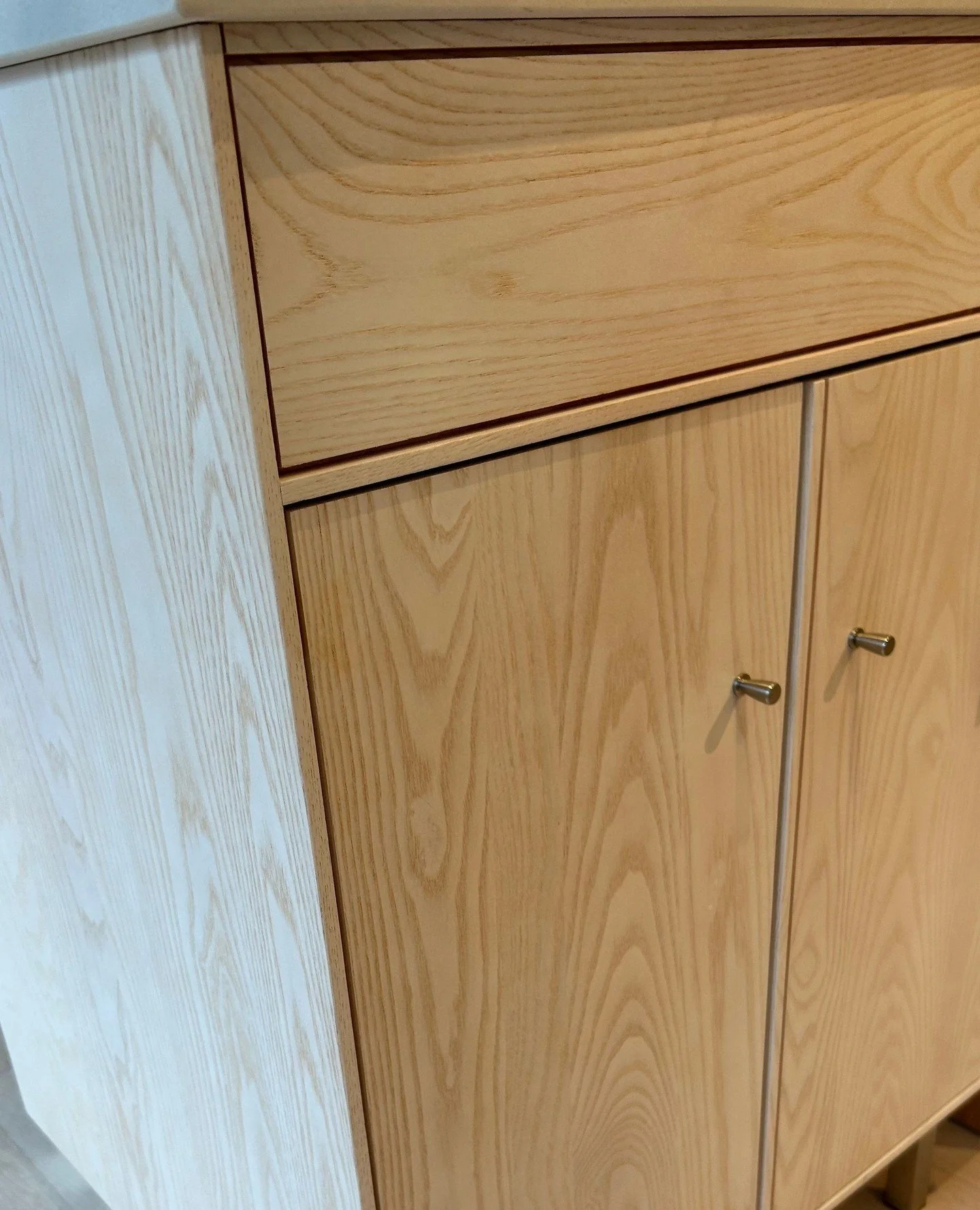 A closer look at a custom vanity designed specifically for this bathroom.⁠
⁠
We worked closely with our millworker to develop a piece that feels both functional and timeless, with careful attention given to proportion, wood grain, storage, and hardwa