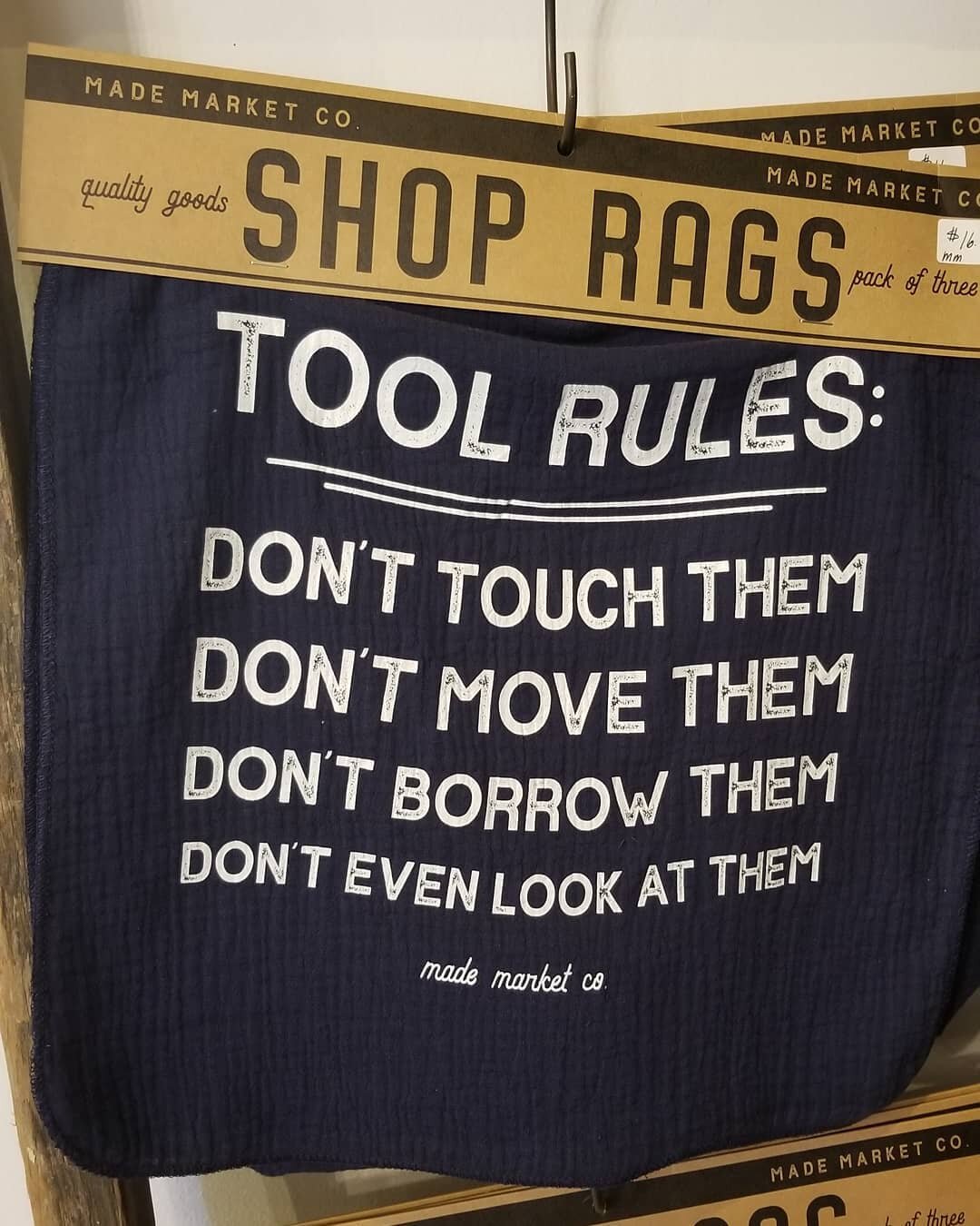 Found the shop rags/sign for my next shop in a small town in PA. 
.
#shoprags #woodworking #woodwork #woodpreneur #woodshop #workshop #shopshot #shoptime #speakingmylanguage