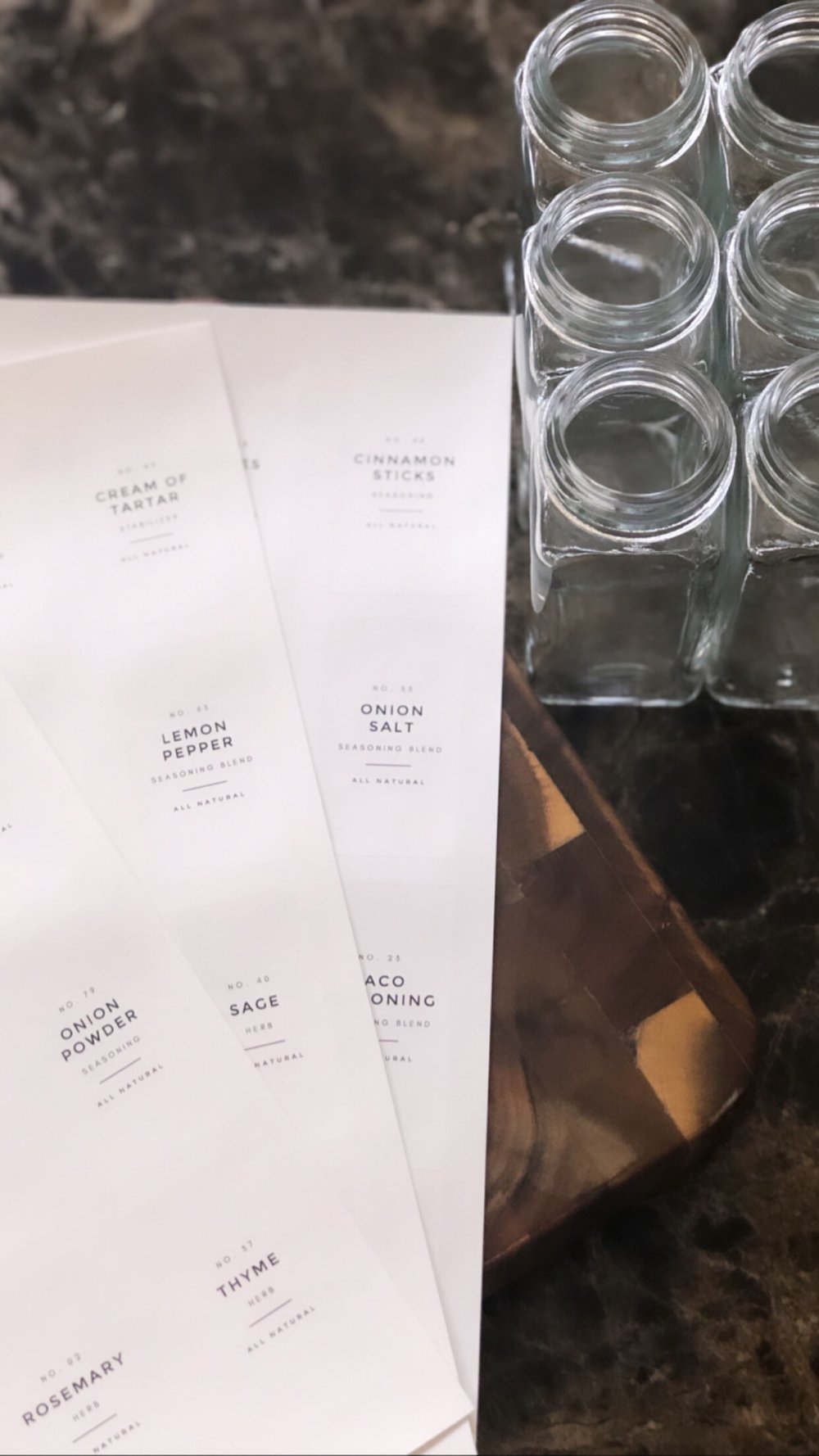 Modern Spice Labels | Paper &amp; Pear Store