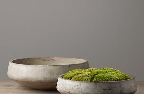 Moss Bowl, Arrangement in Concrete Bowl