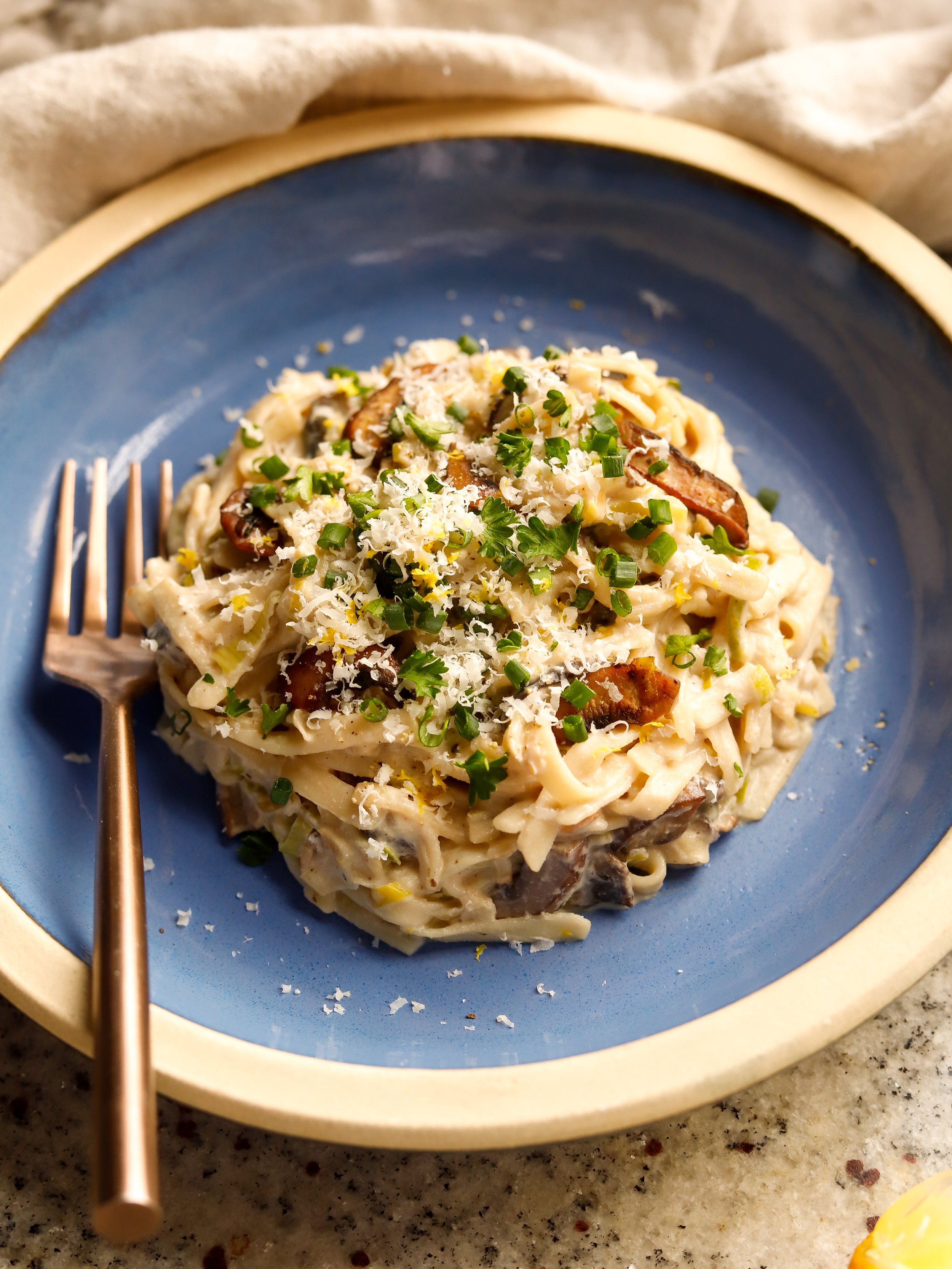 Mushroom & Miso Pasta Recipe (vegan) - The Greenquest