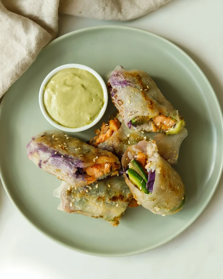 Salmon Avocado Rice Paper Rolls (1 Grocery Shop, 5 Healthy Meals Series