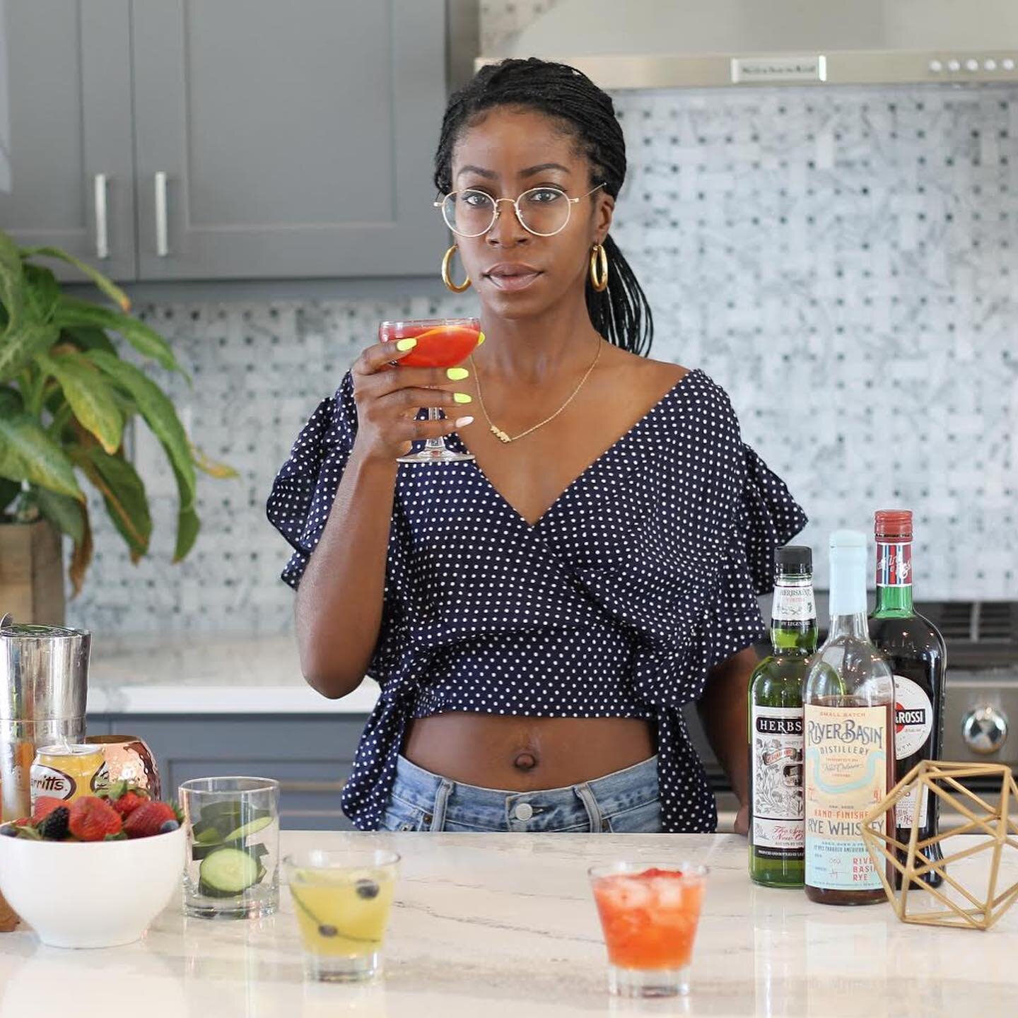 As we wrap our first bartender profile, we want to thank @bee_dutty_whyne for partnering with us to craft some River Basin cocktails. If you&rsquo;ve enjoyed the cocktails, be sure to show Brandi some support. Her catering business, Wing Woman, speci