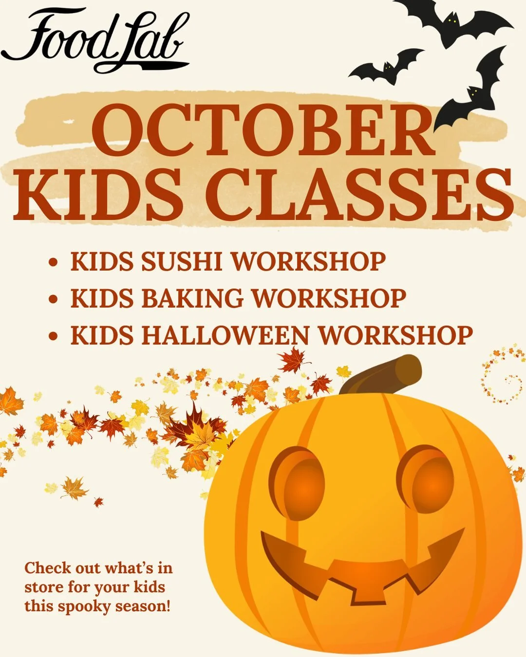 Don't forget about those BVSD days off school on October 13th + 14th- drop the kids off with us for a fun morning in the kitchen! And our Halloween workshops are a great way to start the spooky celebrations!