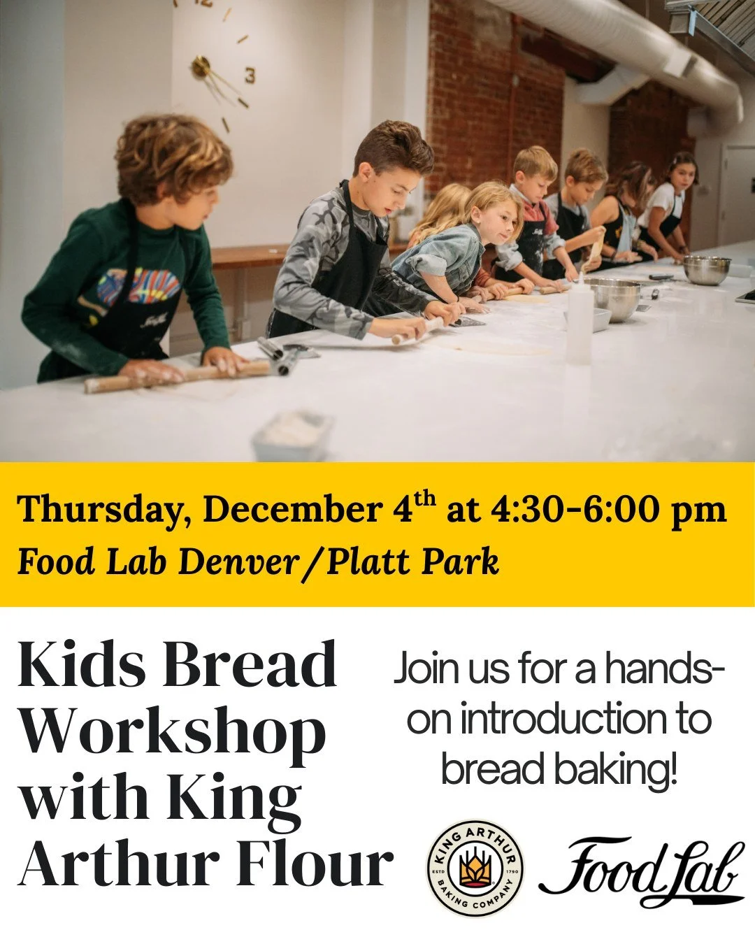 Join us for a hands-on introduction to the art of bread baking! Led by Amy Driscoll, instructor for King Arthur Baking Company&rsquo;s Bake for Good program, this class is perfect for kids aged  9&ndash;12 who are new to baking. Register via our webs