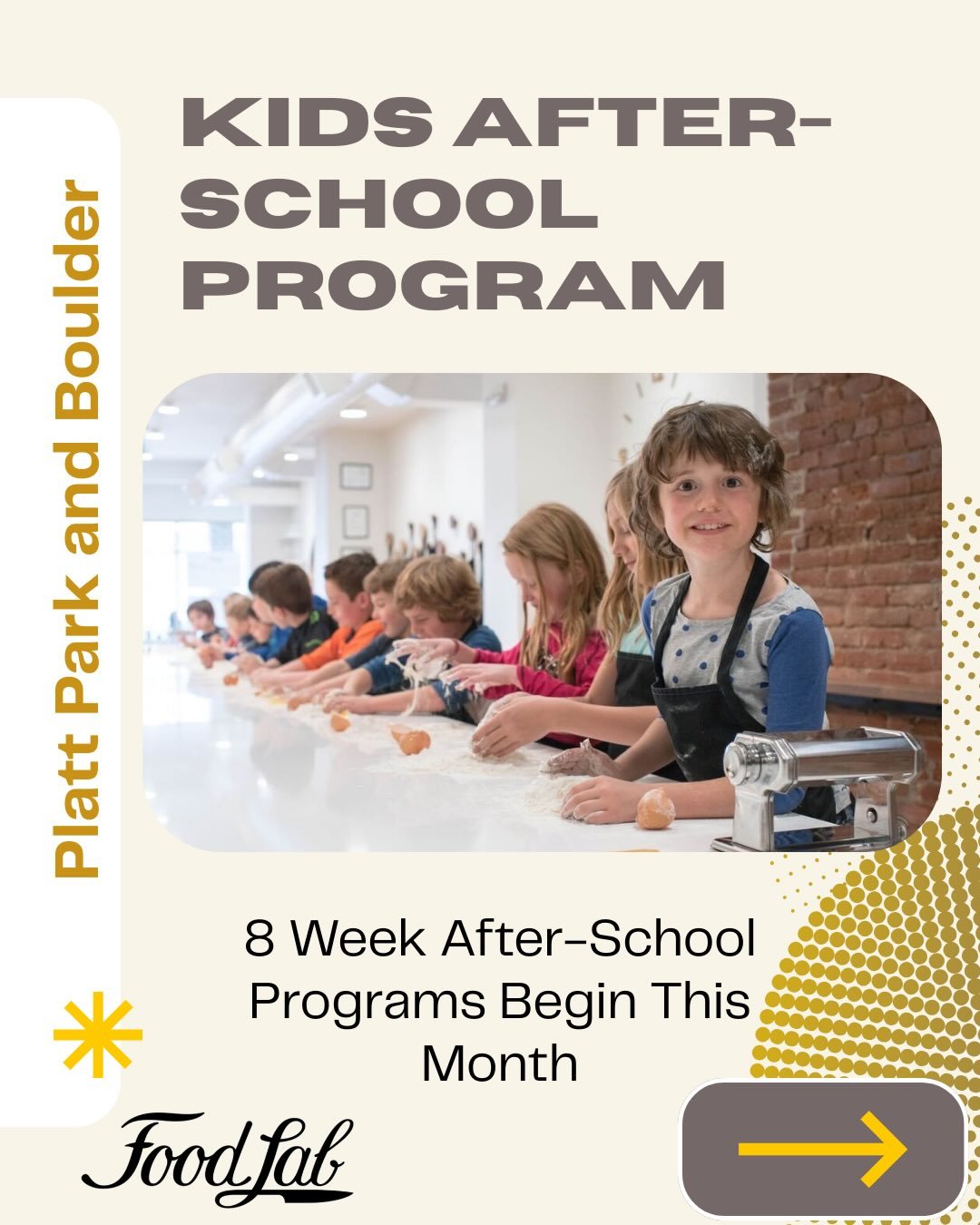 Join us for our Kids After-School Programs in Platt Park or Boulder this month! Ages 5 and up, one day a week for 8 weeks. More info on site. #kidscooking