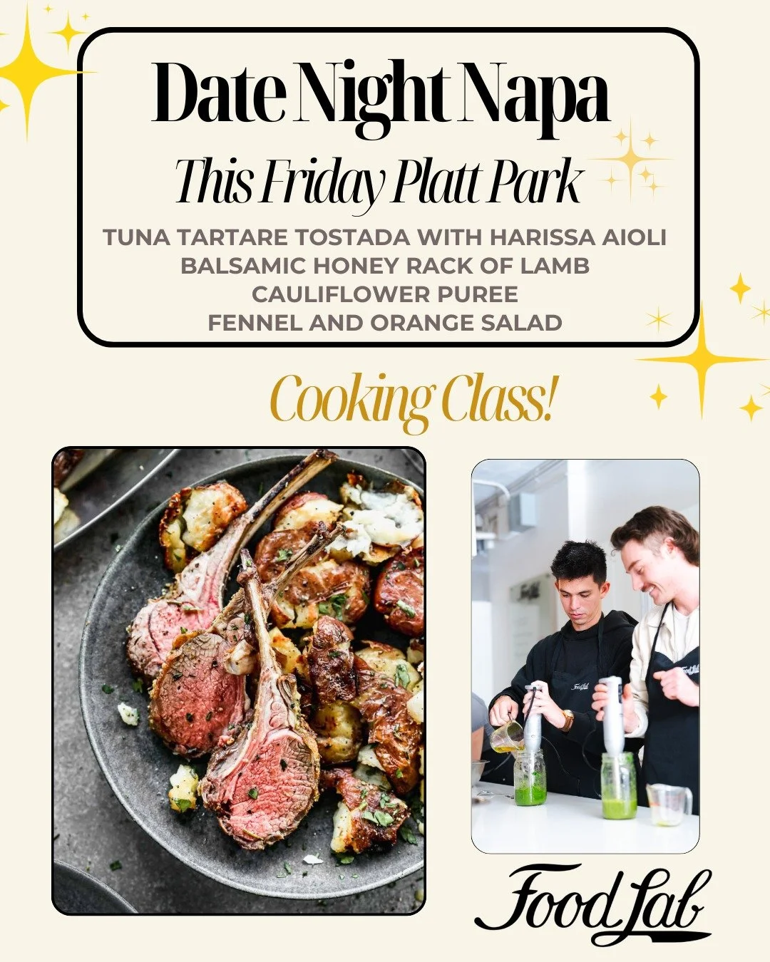 Take yourself out. Bring a friend. Either way, we're cooking!
Date Night in Napa &mdash; this Friday in Platt Park