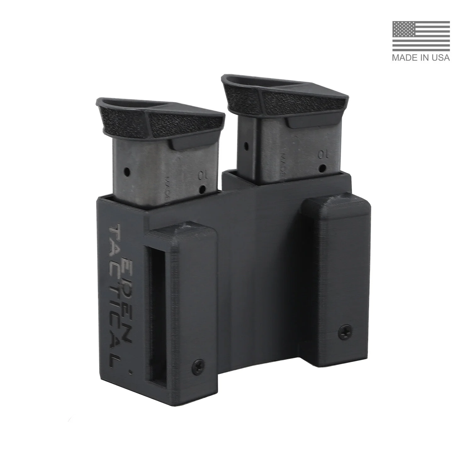 Double Magazine Pouch (OWB) for SIG P365 and P365XL, 9mm Magazines (Single Stack). 2 in a Row
