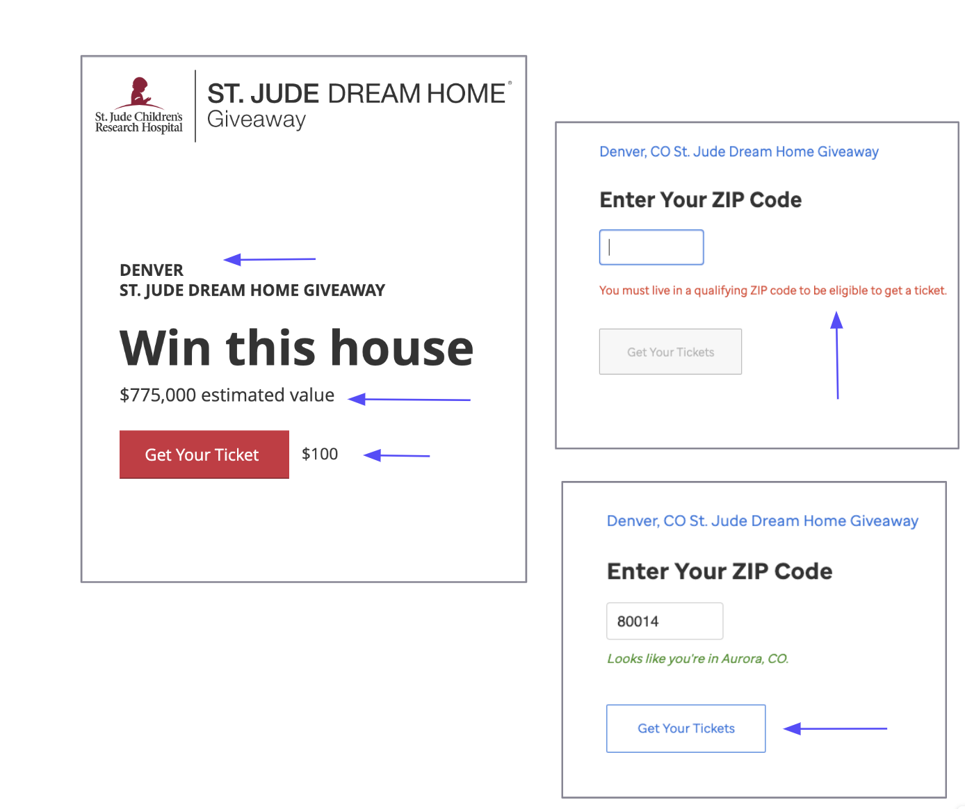 ST. Jude Dream Home giveaway screenshot
