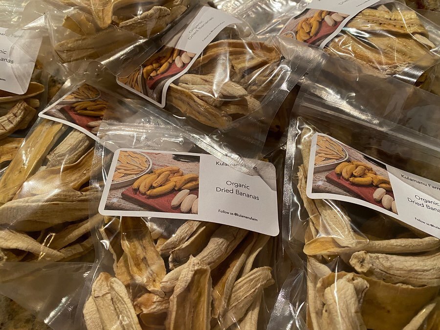 we&rsquo;ve wanted to share this news with you all for so long now. Kulamanu Farm is officially selling dried bananas! We are so excited for you all to try them. They are organic, cruelty free, vegan and made in Maui. The price will be $5 and availab