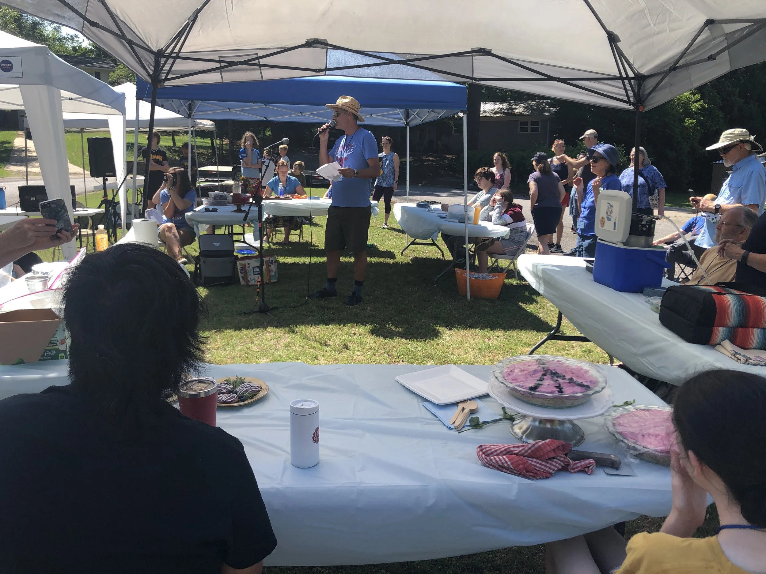  The festival began with 12 contestants competing in the Blueberry Cook-off.  