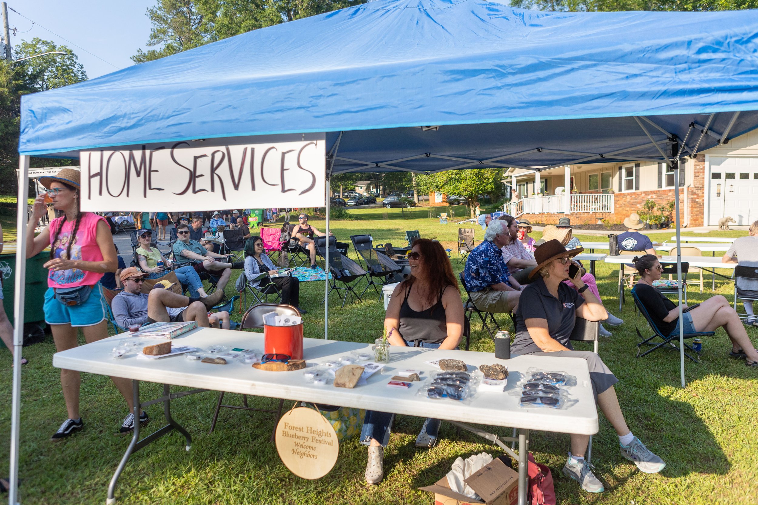  Sponsor tent for recommended home service vendors.   Photo: Sabrena Deal 