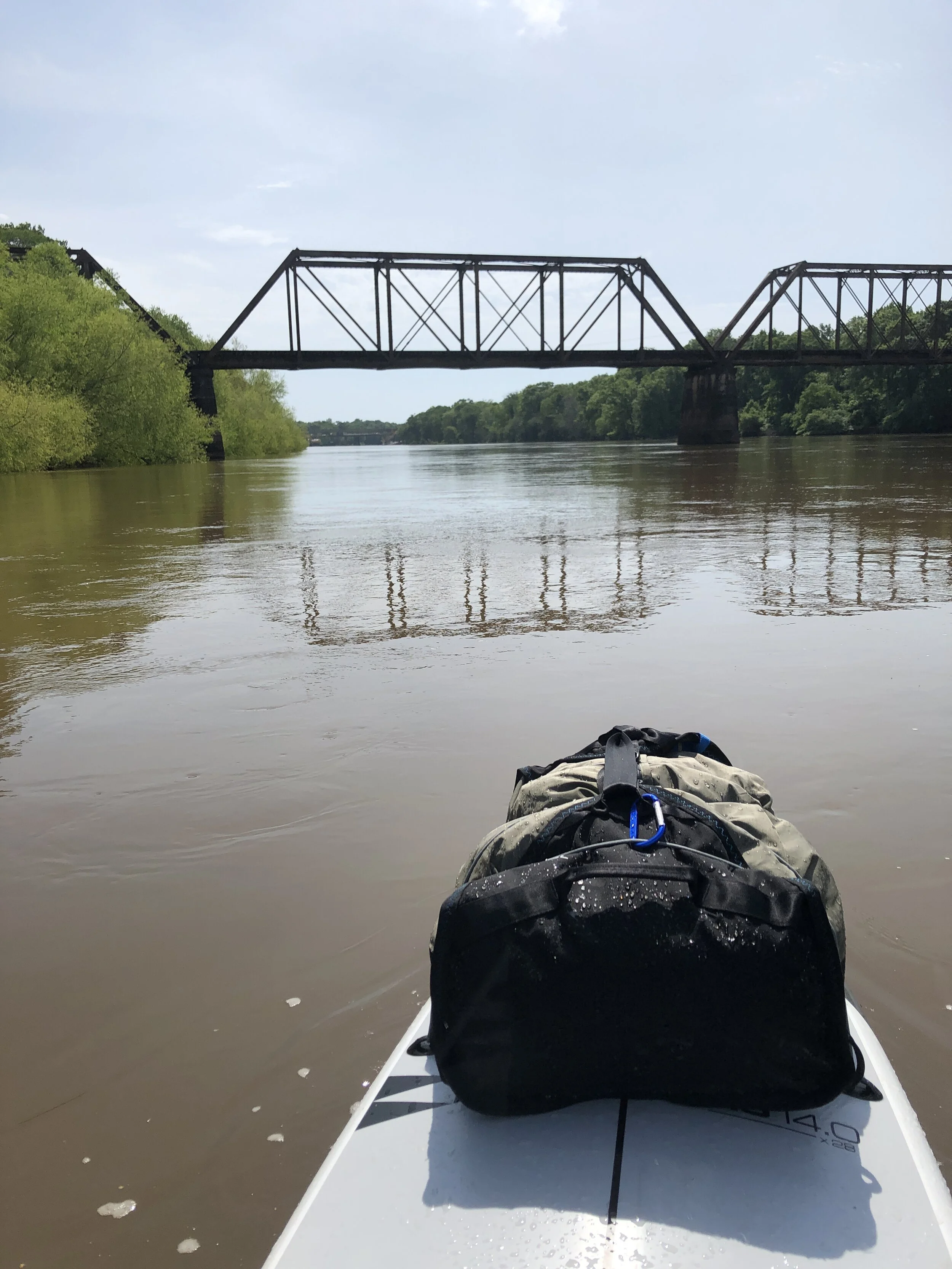 This is the old train trestle about a mile downstream from the confluence, a remnant from when trains played a larger role in the timber industry of the region.