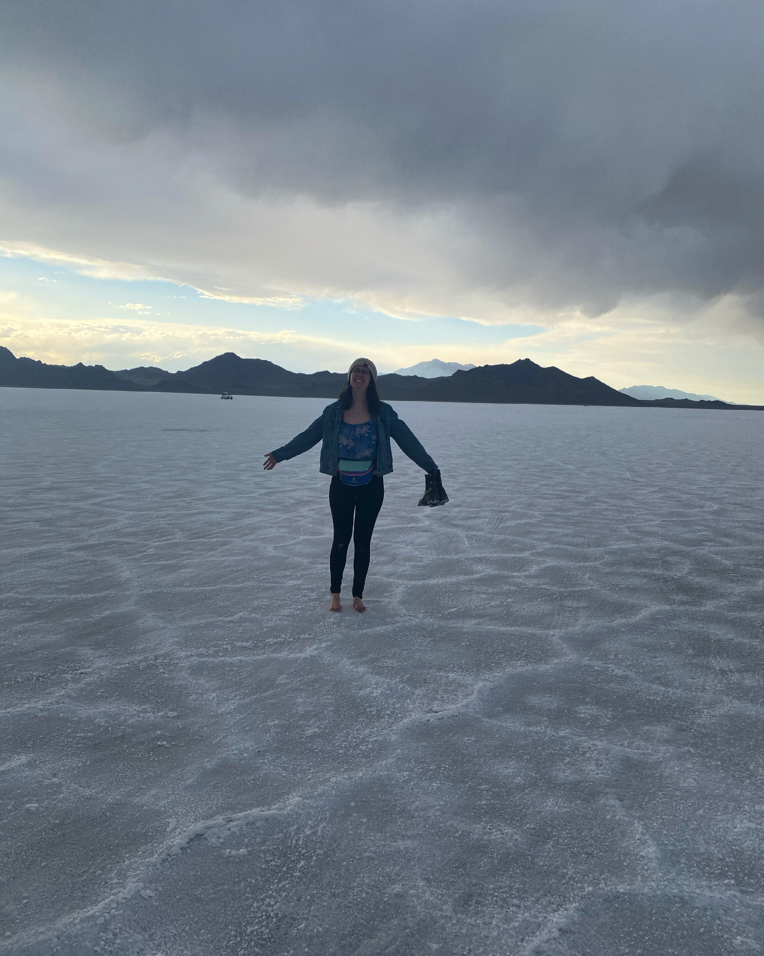 Salt flats on the side of the highway in Utah, highly recommend!
