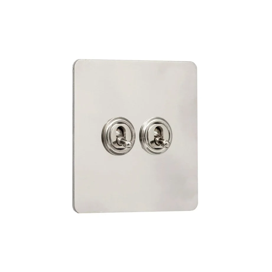 Corston l Clear Polished Nickel Switches 2G Toggle —