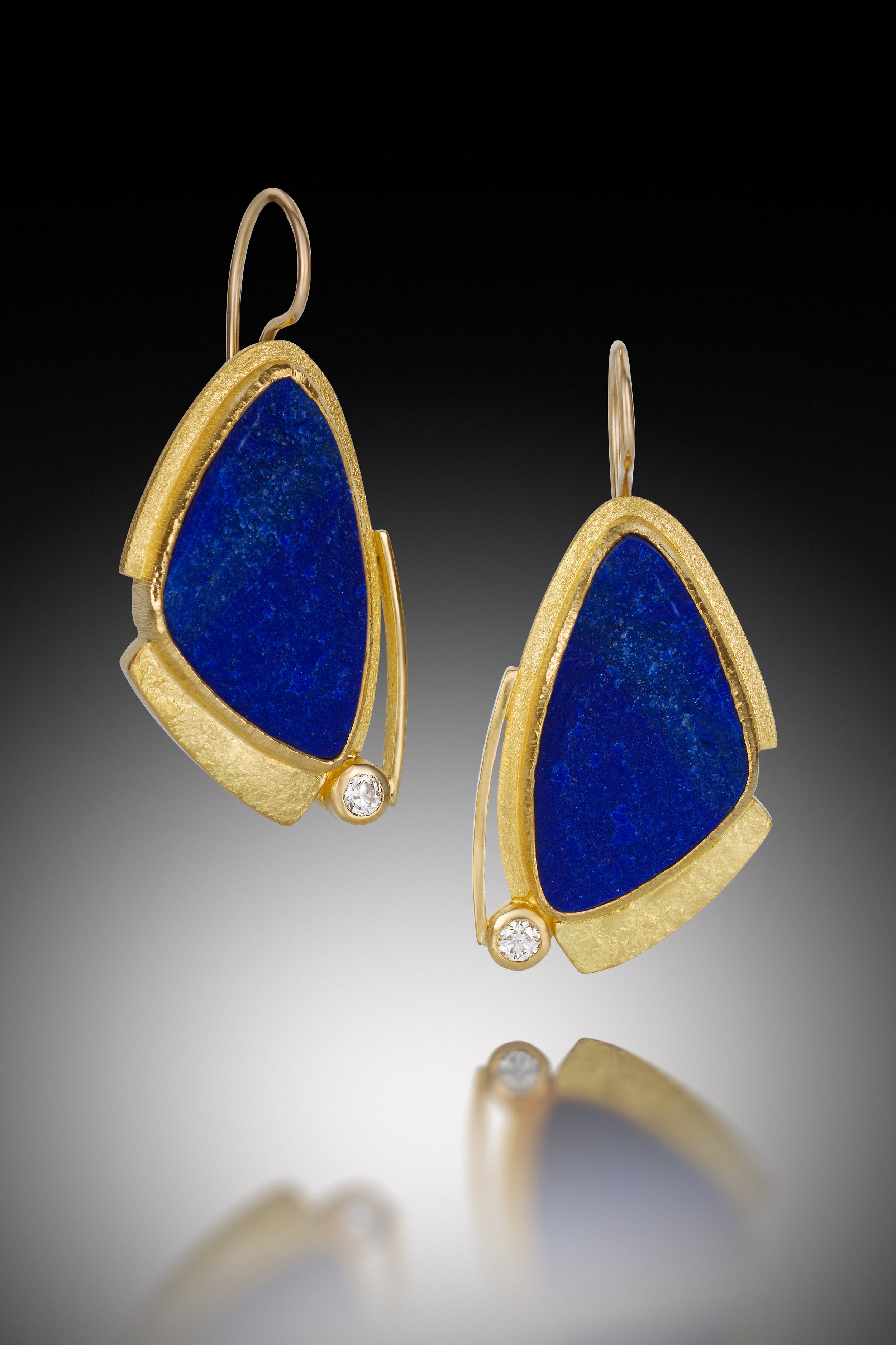 One of a Kind Earrings Natural Surface Lapis AVAILABLE .jpg