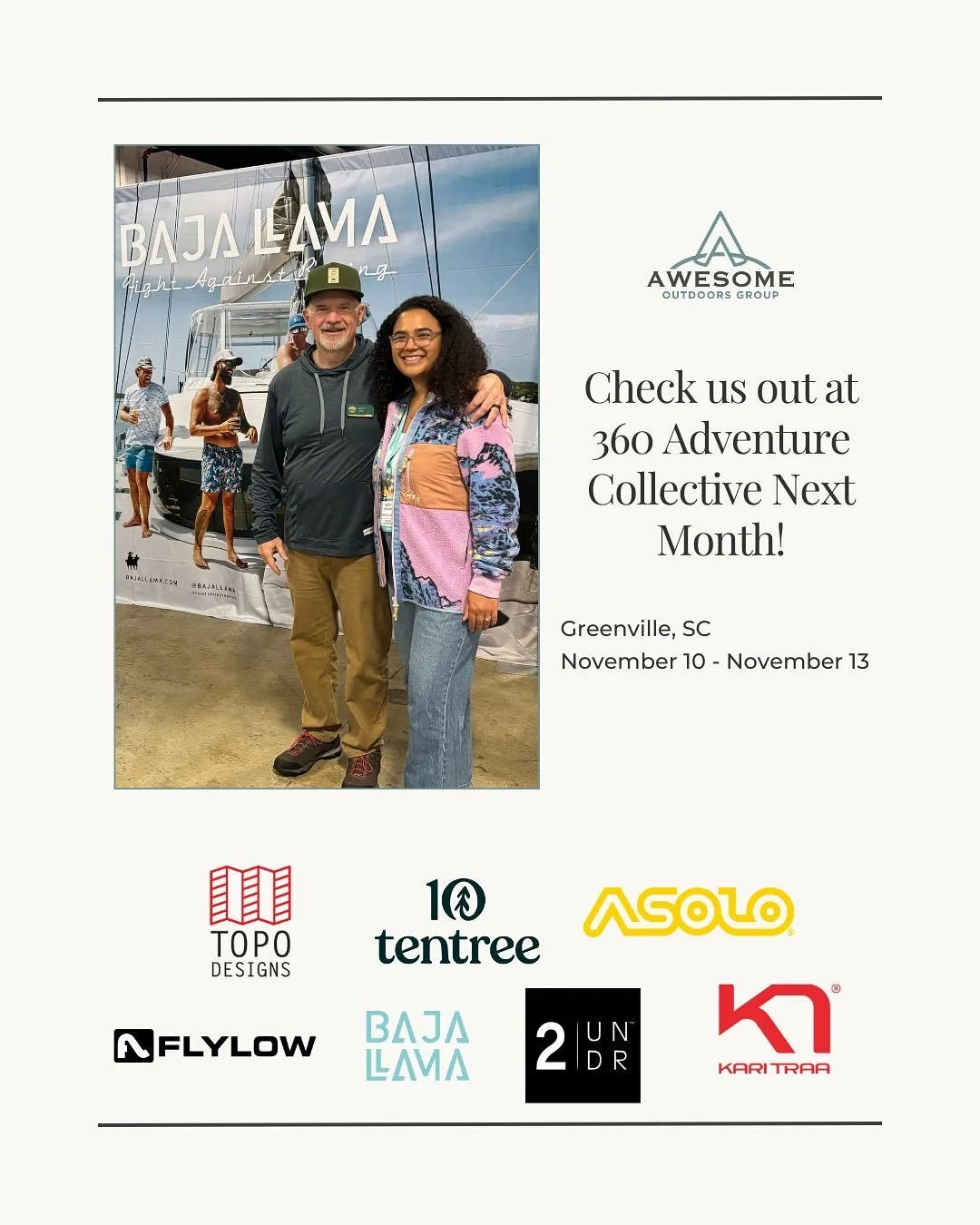 We’re heading to 360 Adventure Collective next month and we can’t wait to see you thereππ
Book a meeting by heading to our website or by reaching out to us directly βοΈ