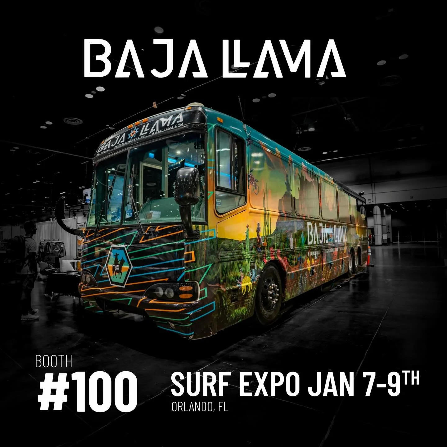 Stop by booth 100 tomorrow through Friday at Surf Expo to check out what&rsquo;s new this season for Baja Llama! 🦙 🦥 ☀️