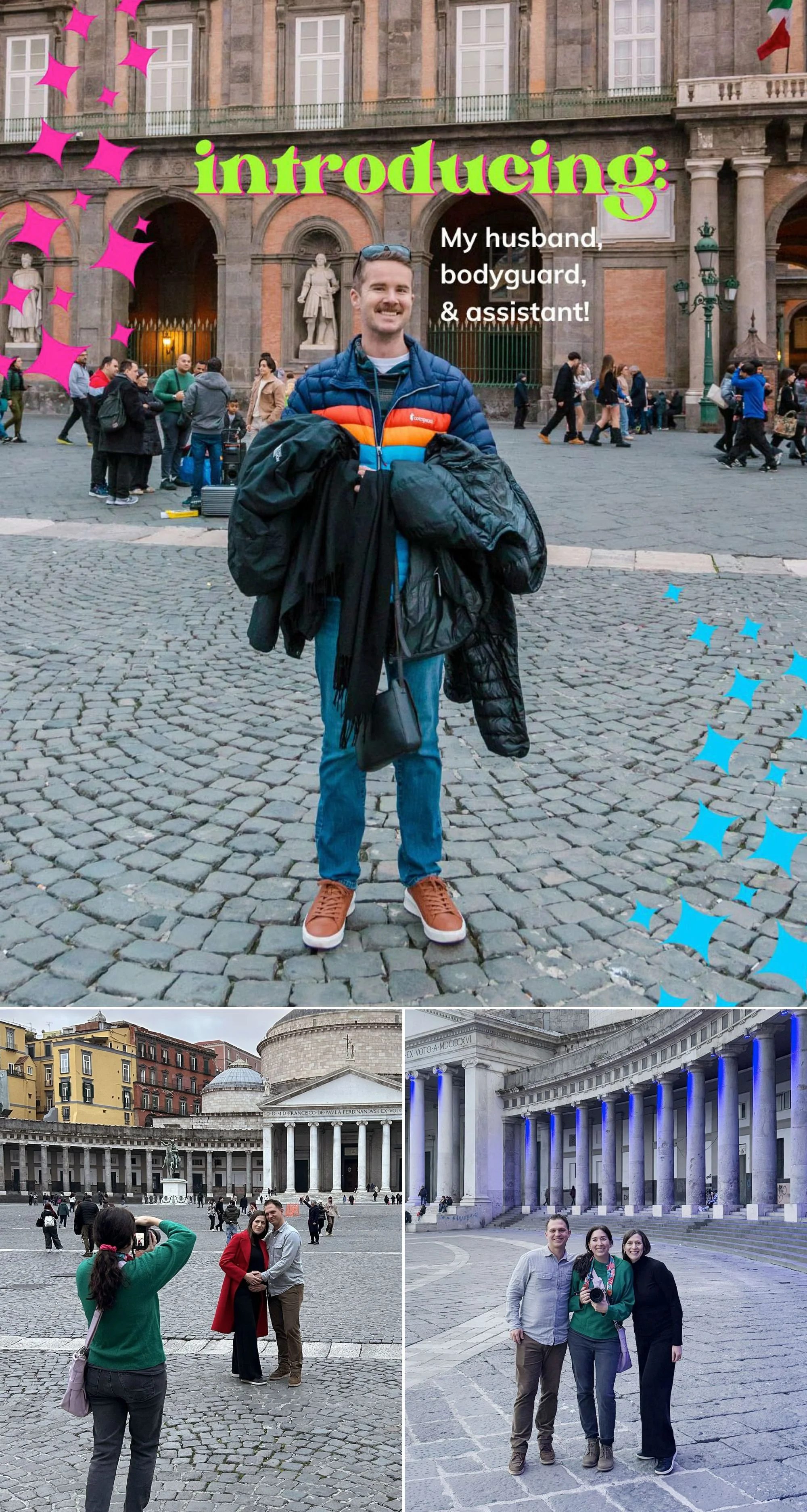 Behind the Scenes photos of Miranda Boller taking portraits in Naples, Italy