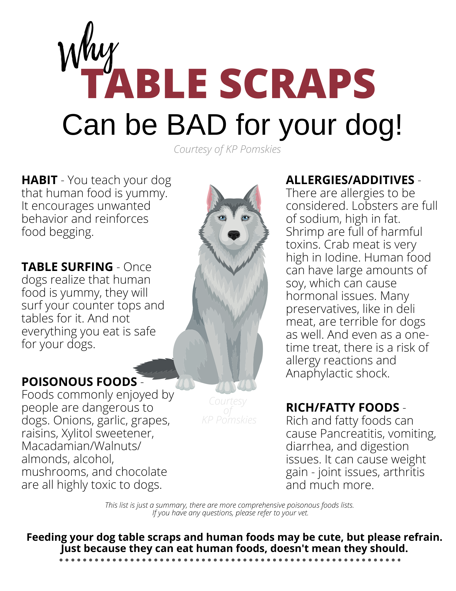 are table scraps good for dogs