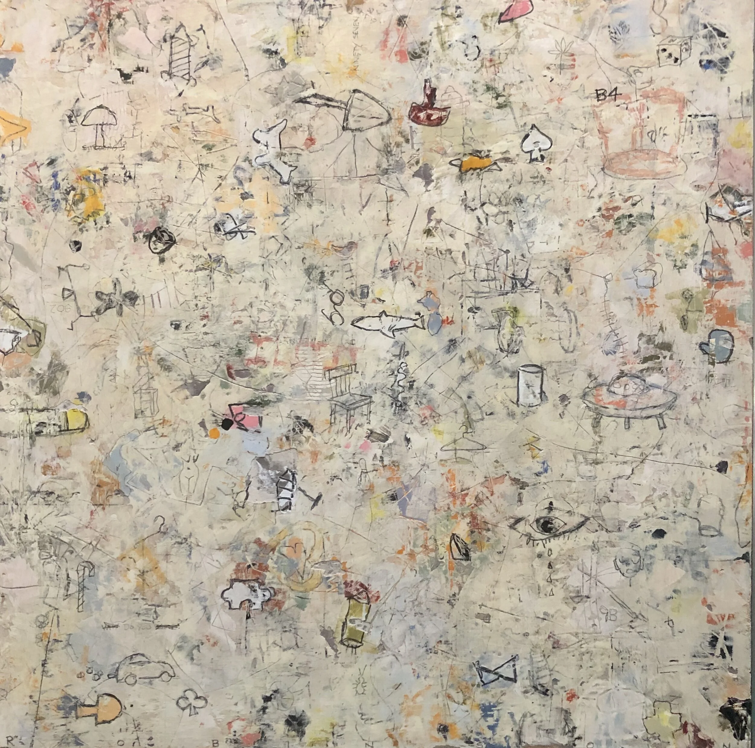 BRAIN SOUP      2020   oil, mixed media on panel,  24x24
