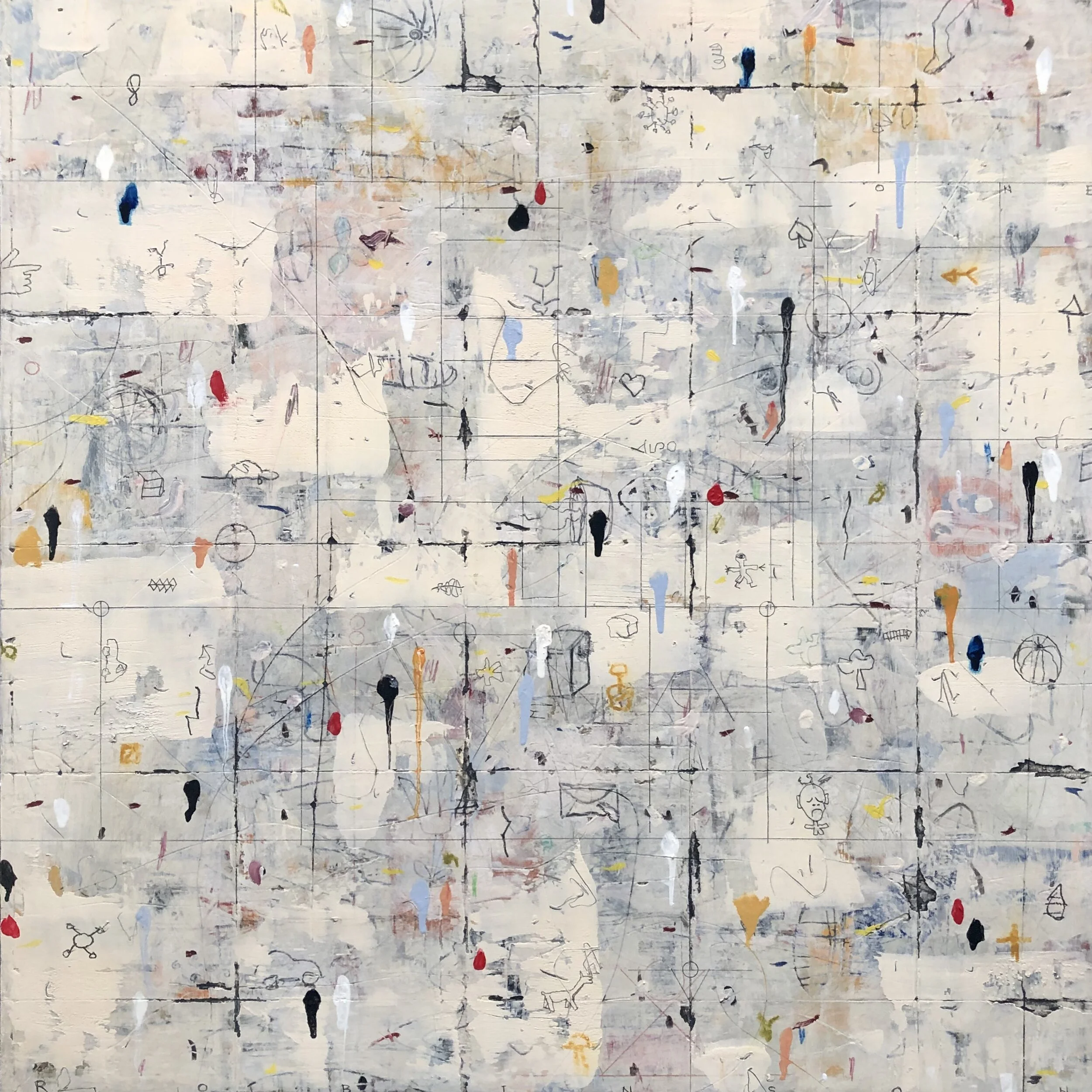 BOX STEP      2020   oil, mixed media on panel,  24x24