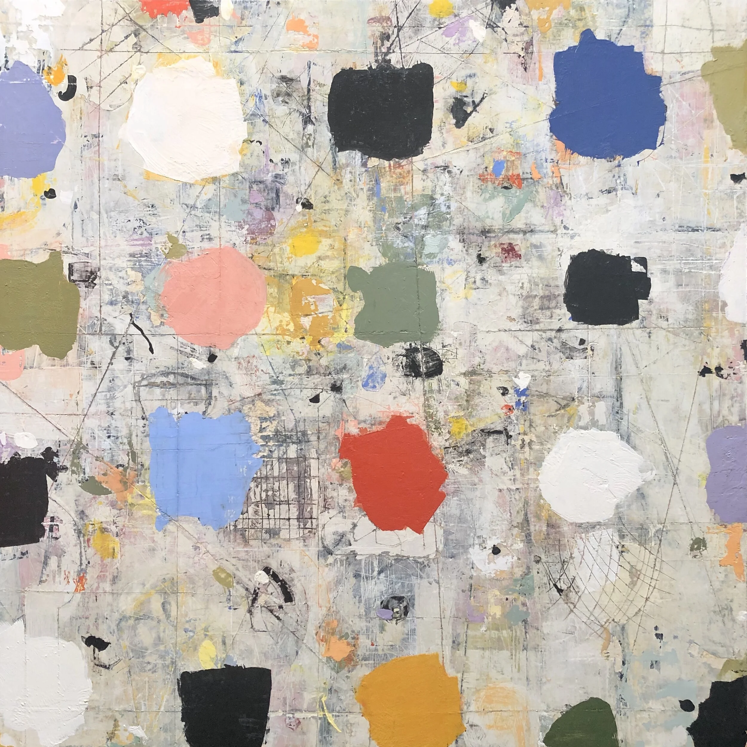 OVERDUB      2019   oil, mixed media on canvas,  32x32