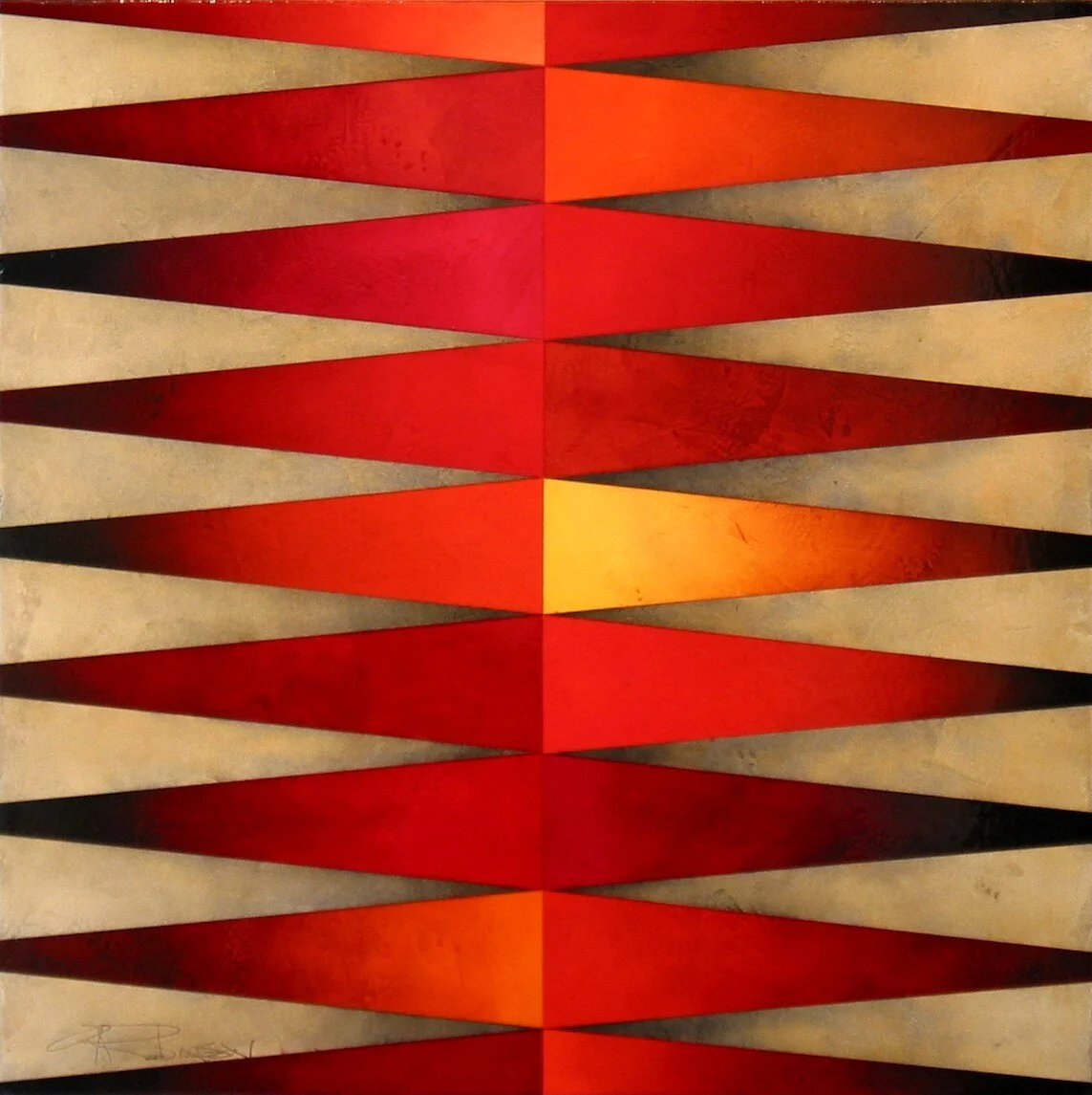 RED ROVER2005      mixed media on canvas,  36x36