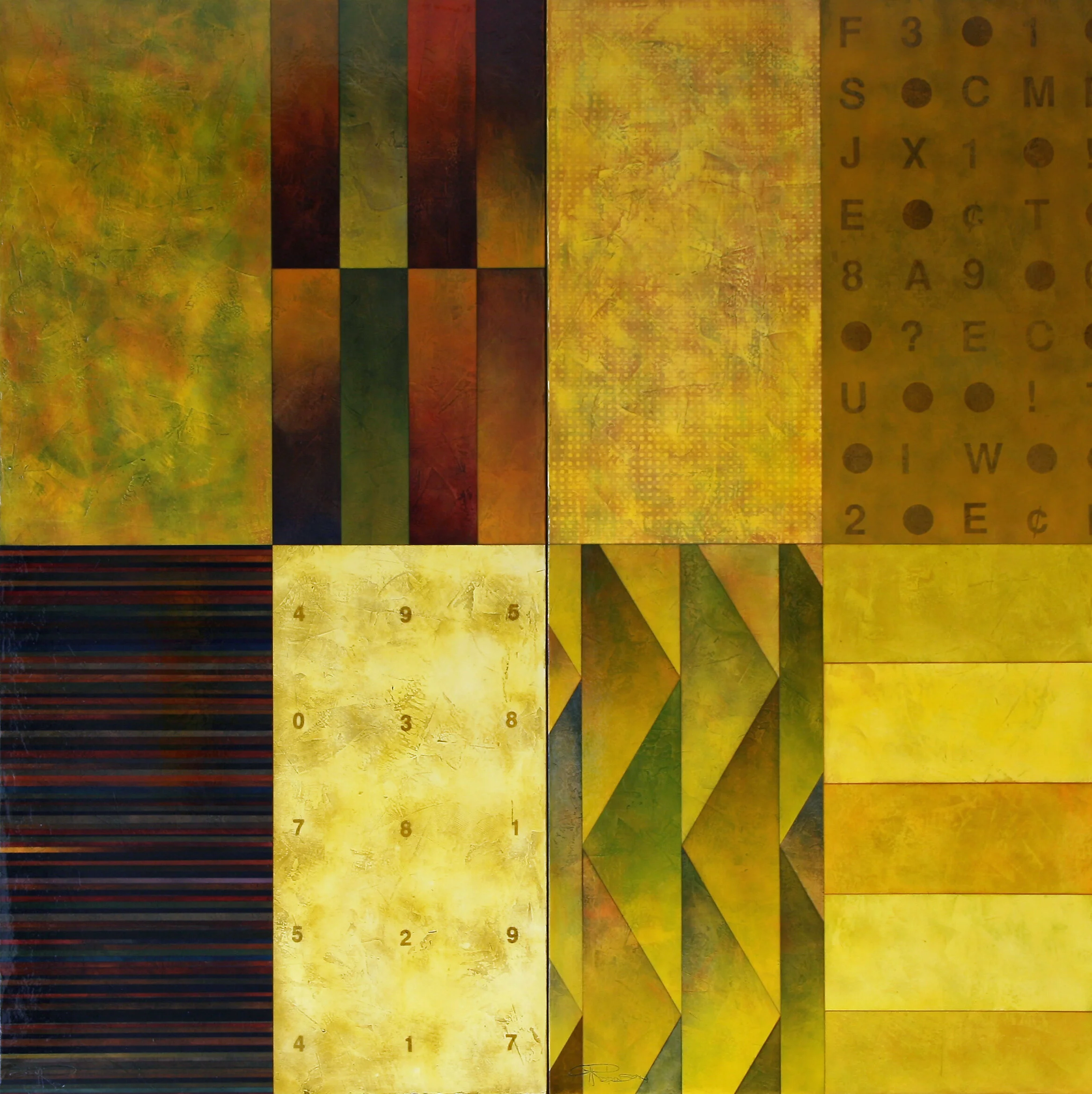 LOWLAND2009      mixed media on canvas,  72x72