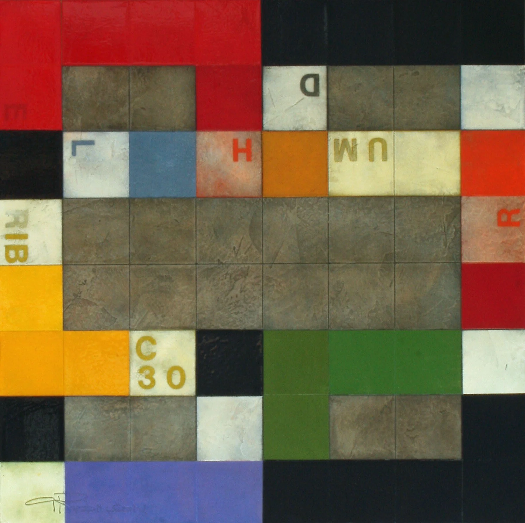 PORTAL2010      mixed media on canvas,  24x24