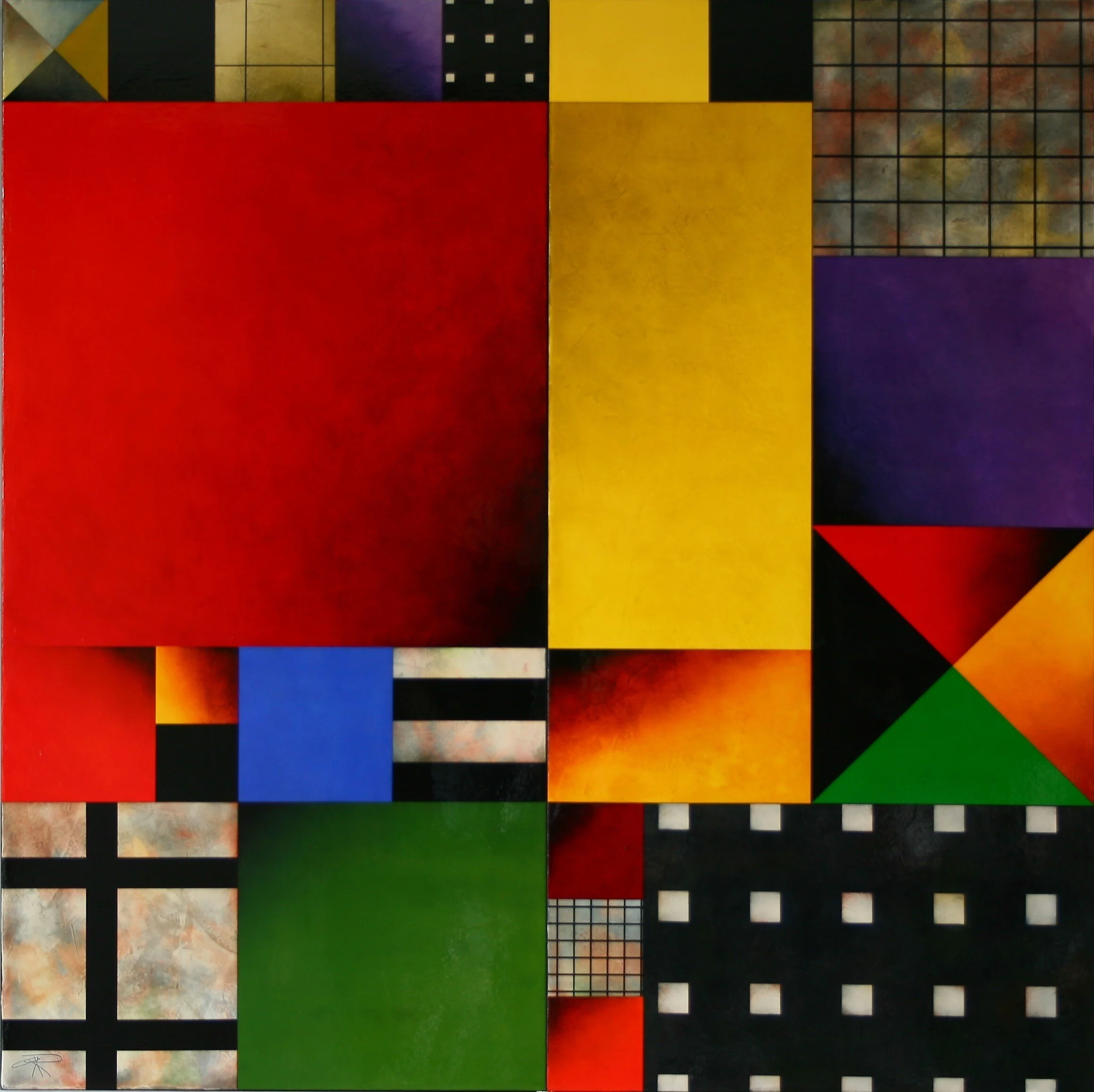 MONOPOLY2006      mixed media on canvas,  72x72